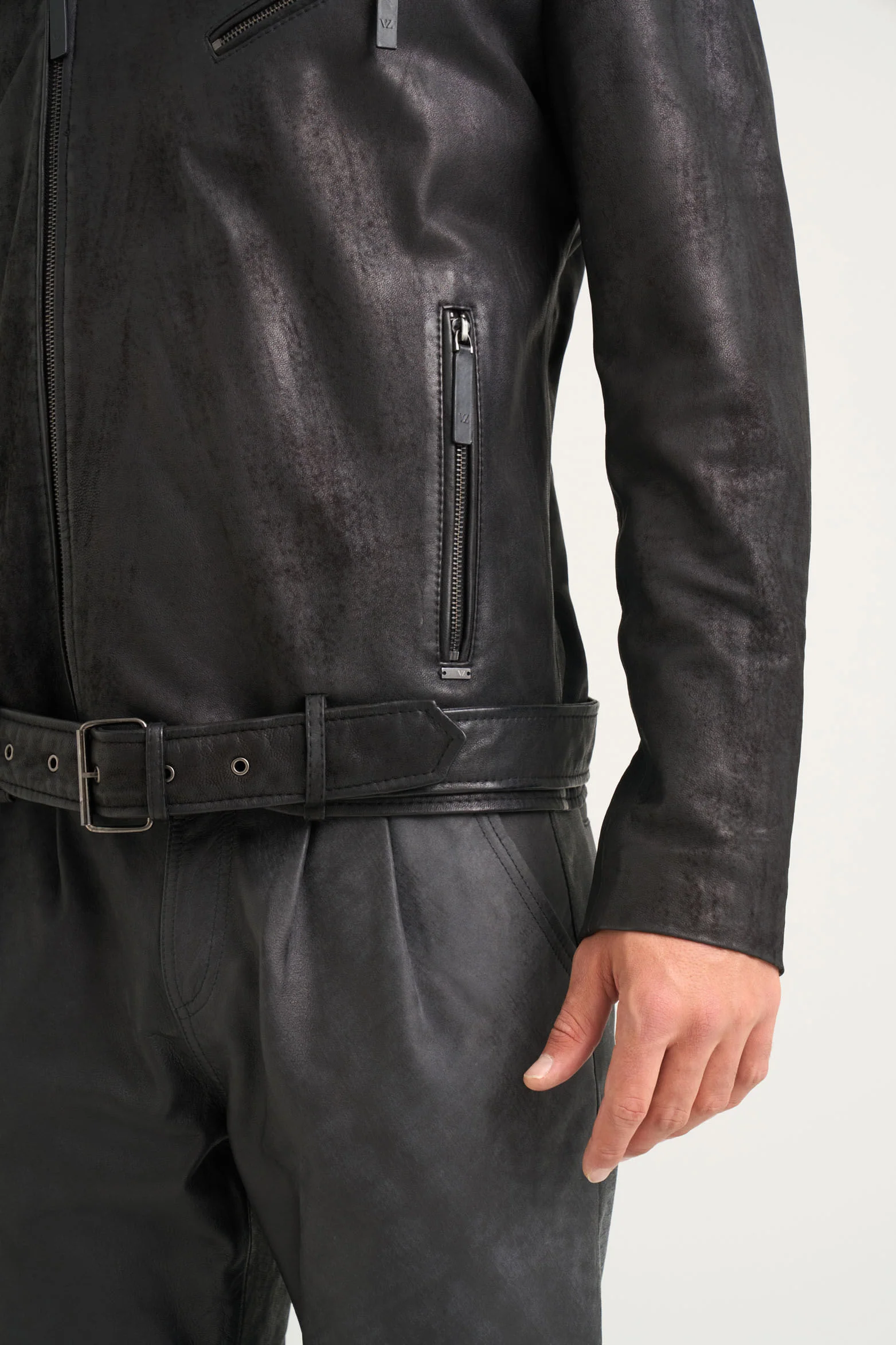 Alcor 2.0 Leather Biker Jacket for Men - Image 5