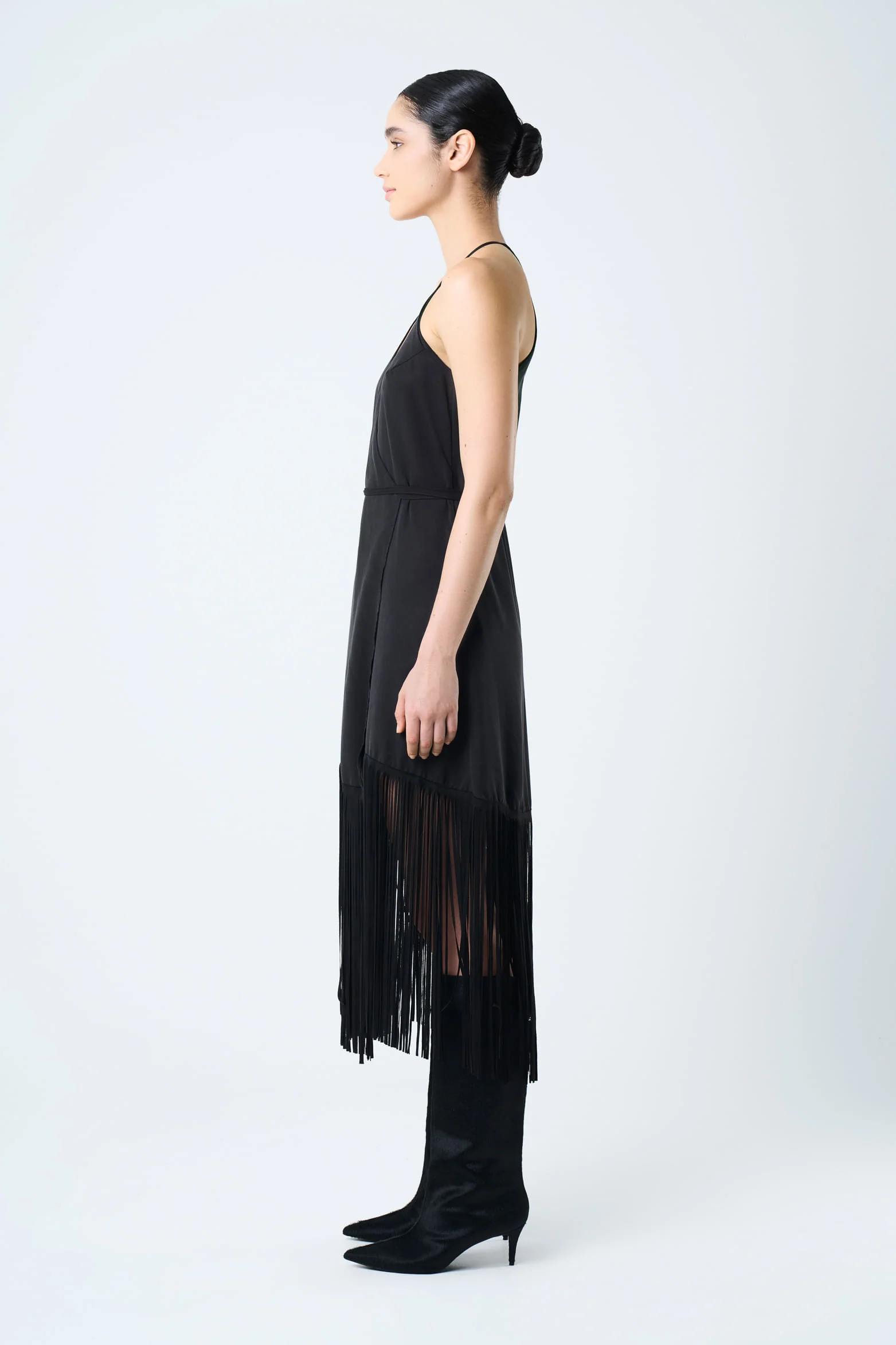 Alhena Wrap Dress for Women with Fringe - Image 2