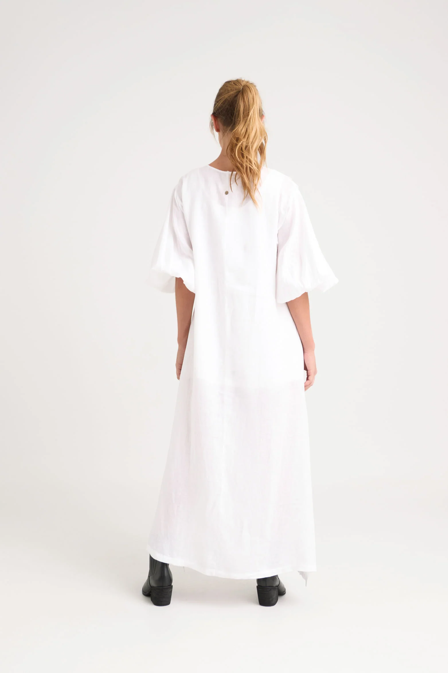 Alisa Linen Maxi Skirt with Gathered Detail for Women - Image 5