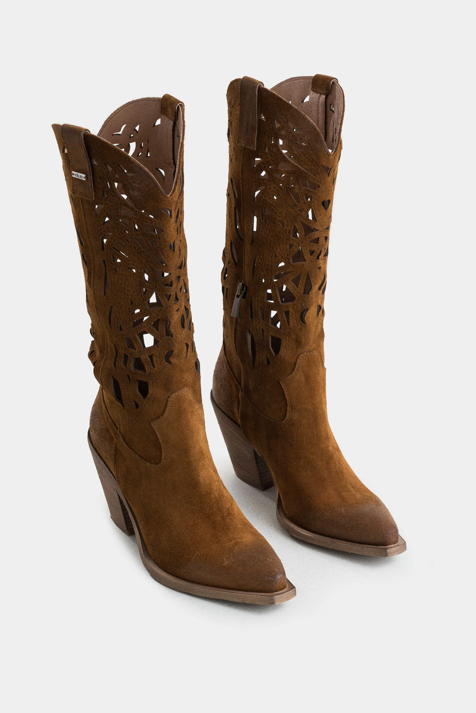Alisa Texas Leather Boots for Women with Perforated Details - Image 2