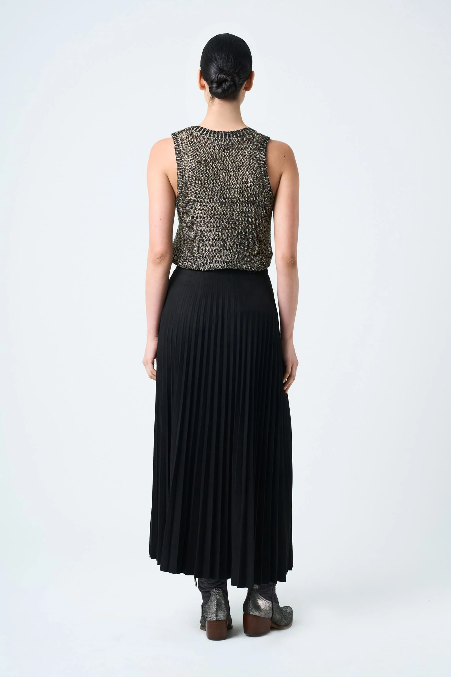Alma Pleated Skirt for Women in Knit Fabric - Image 3