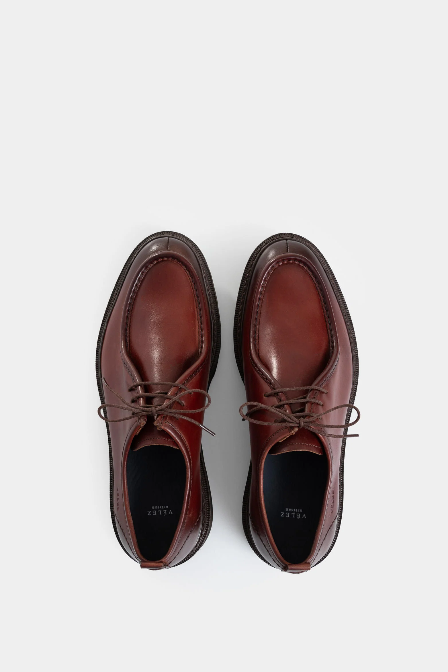 Amber Corded Leather Shoe for Men with Stitching Detail - Image 4