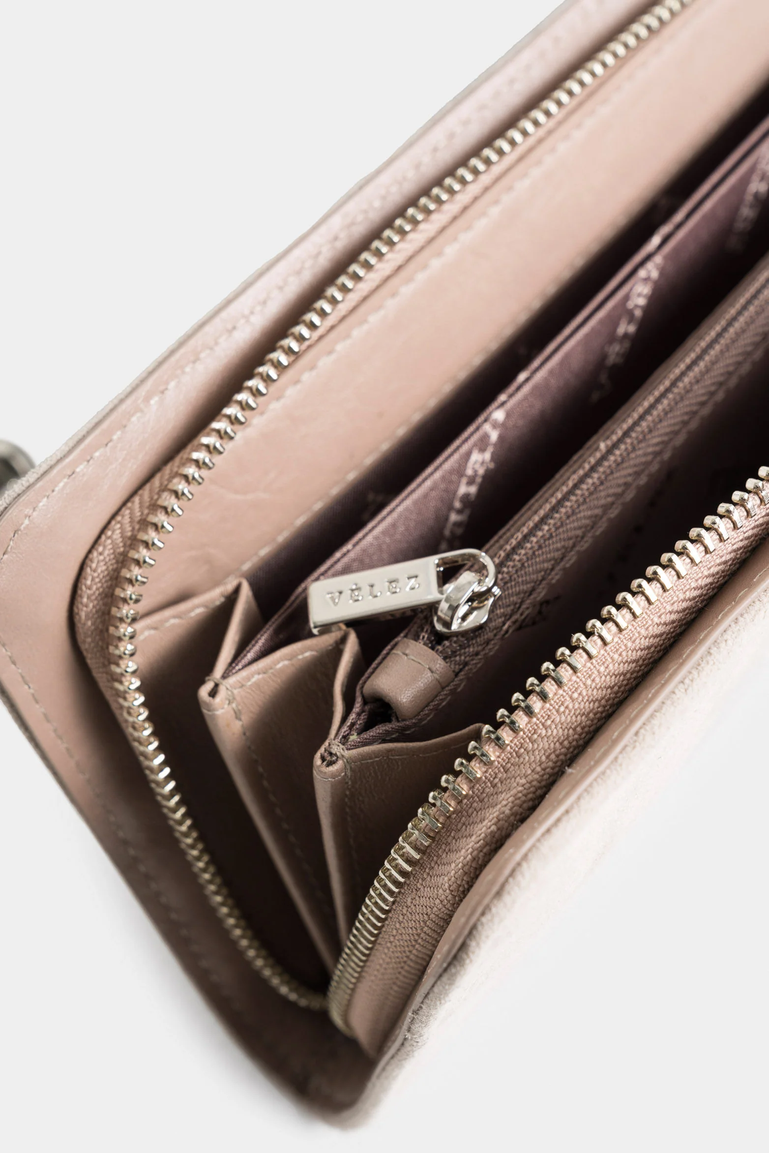 Angola Suede Leather Checkbook Holder for Women with Chain Strap - Image 5