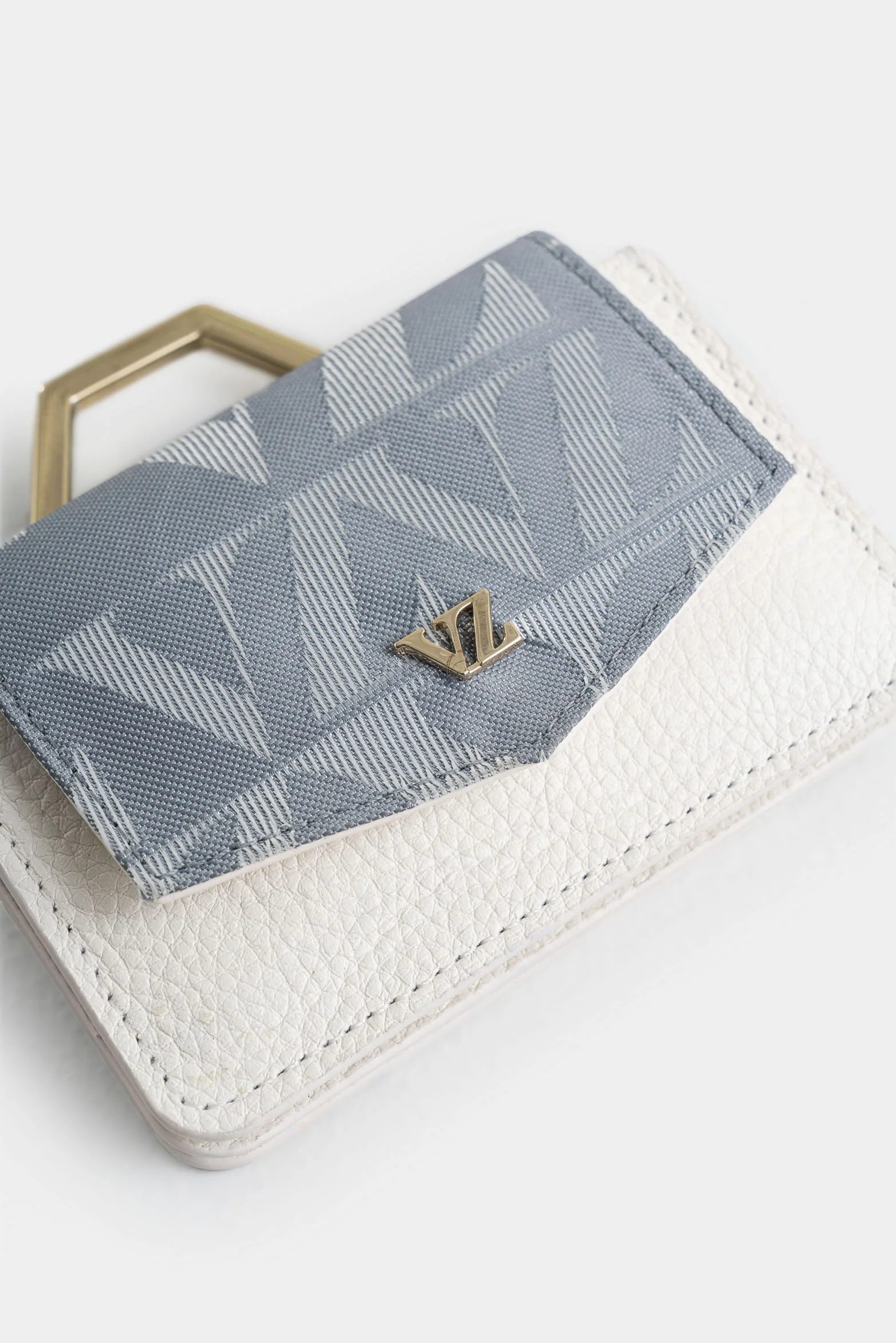 Arabia Leather and Canvas Card Holder for Women, Monogram - Image 4