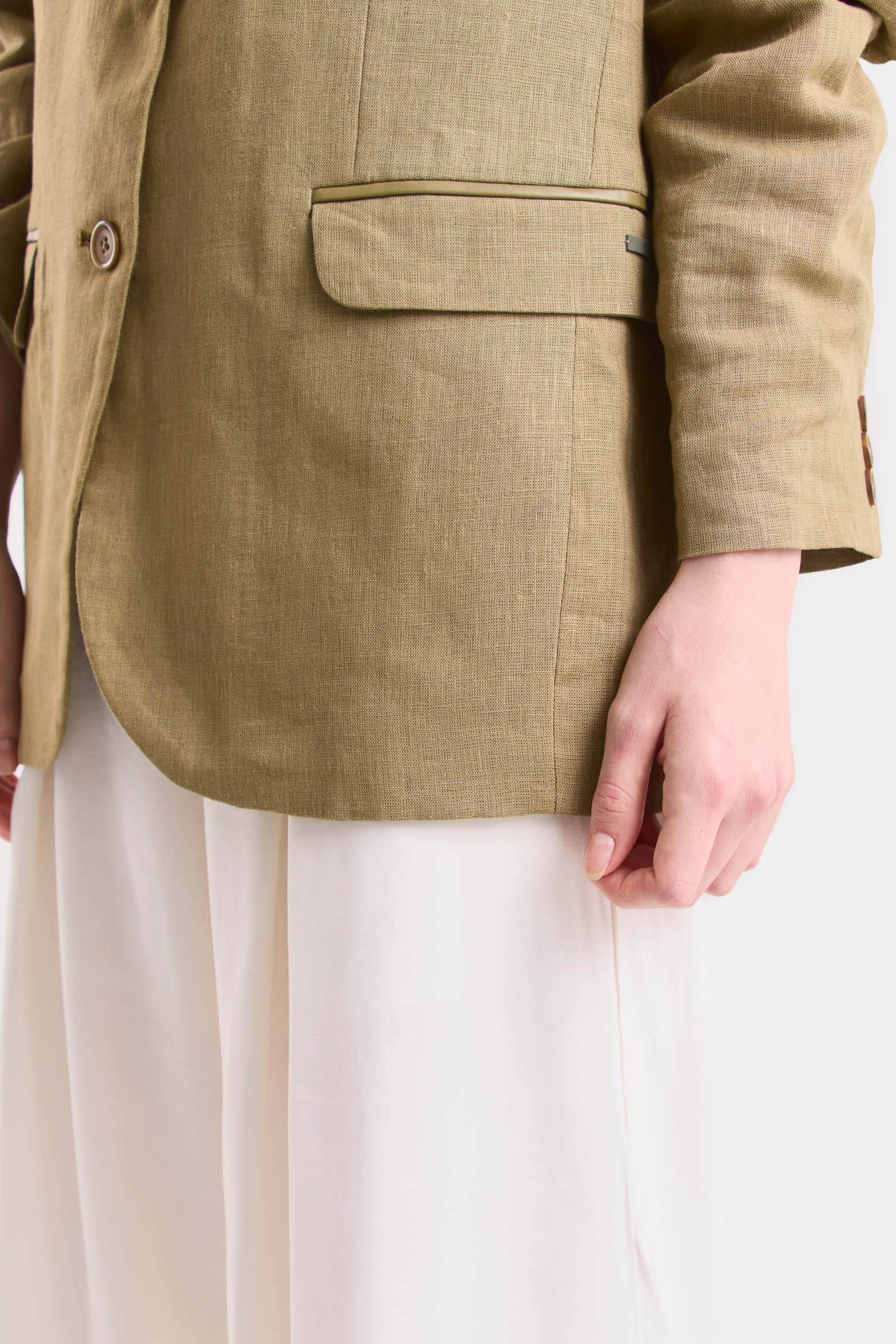 Aurora Linen Blazer for Women, Loose Fit - Image 4