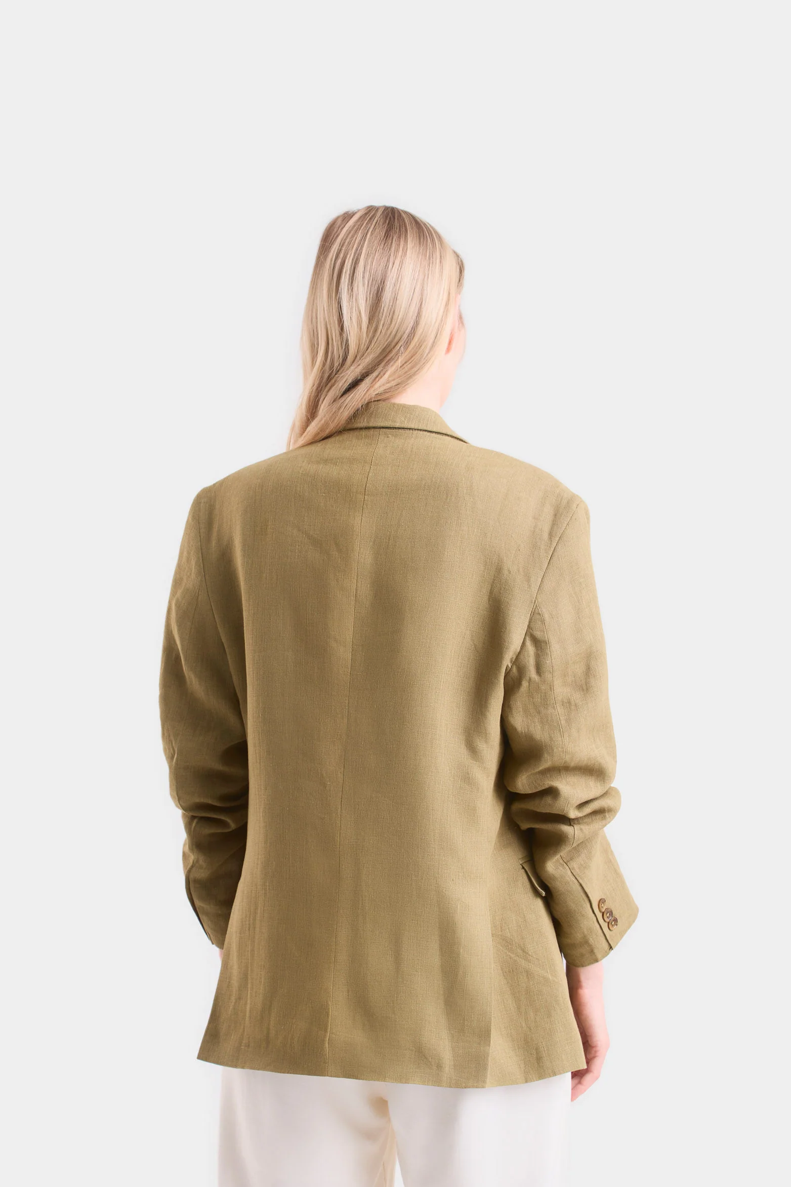 Aurora Linen Blazer for Women, Loose Fit - Image 5
