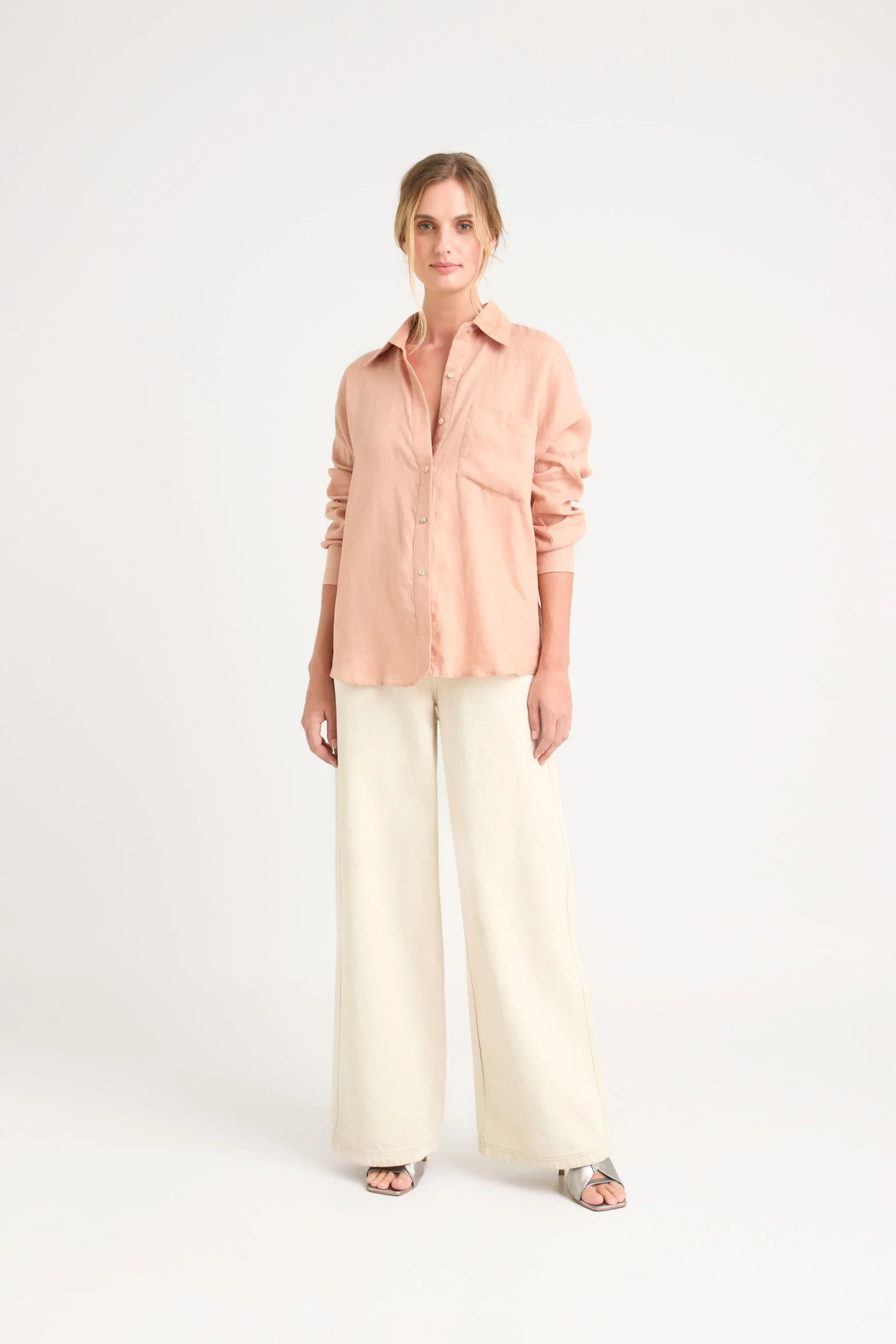 Aurora Oversized Linen Shirt for Women - Image 2