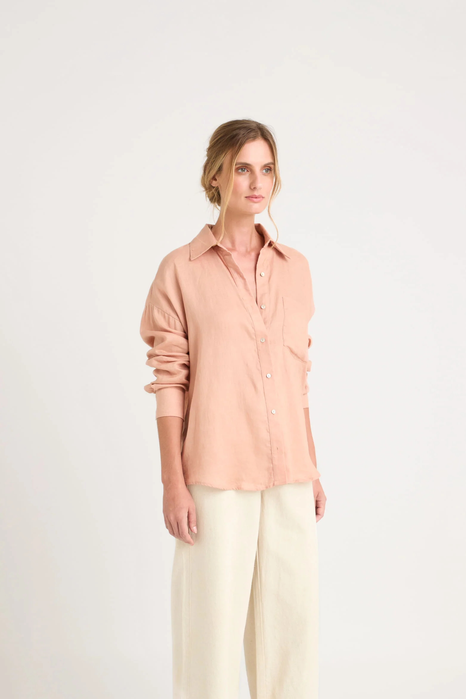 Aurora Oversized Linen Shirt for Women - Image 4