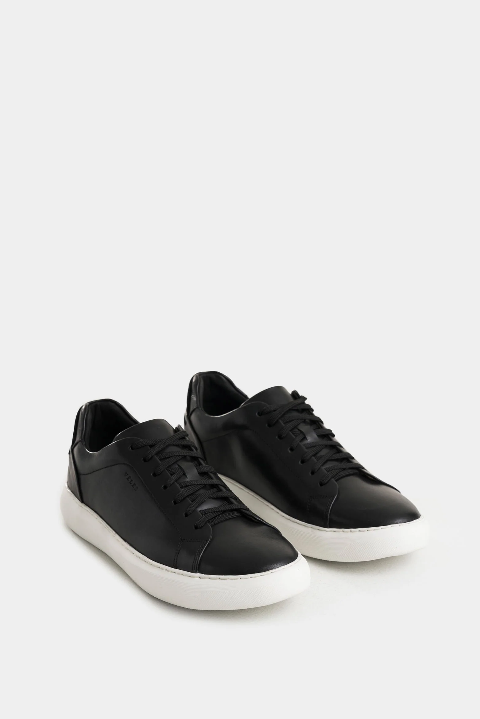 Cabernet Leather Sneakers with Pebbled Finish - Image 2