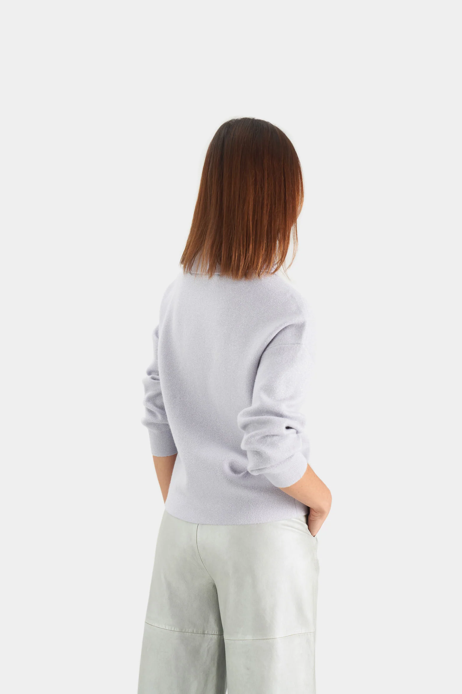 Calas Knitted Sweater for Women with Draped Collar Effect - Image 5