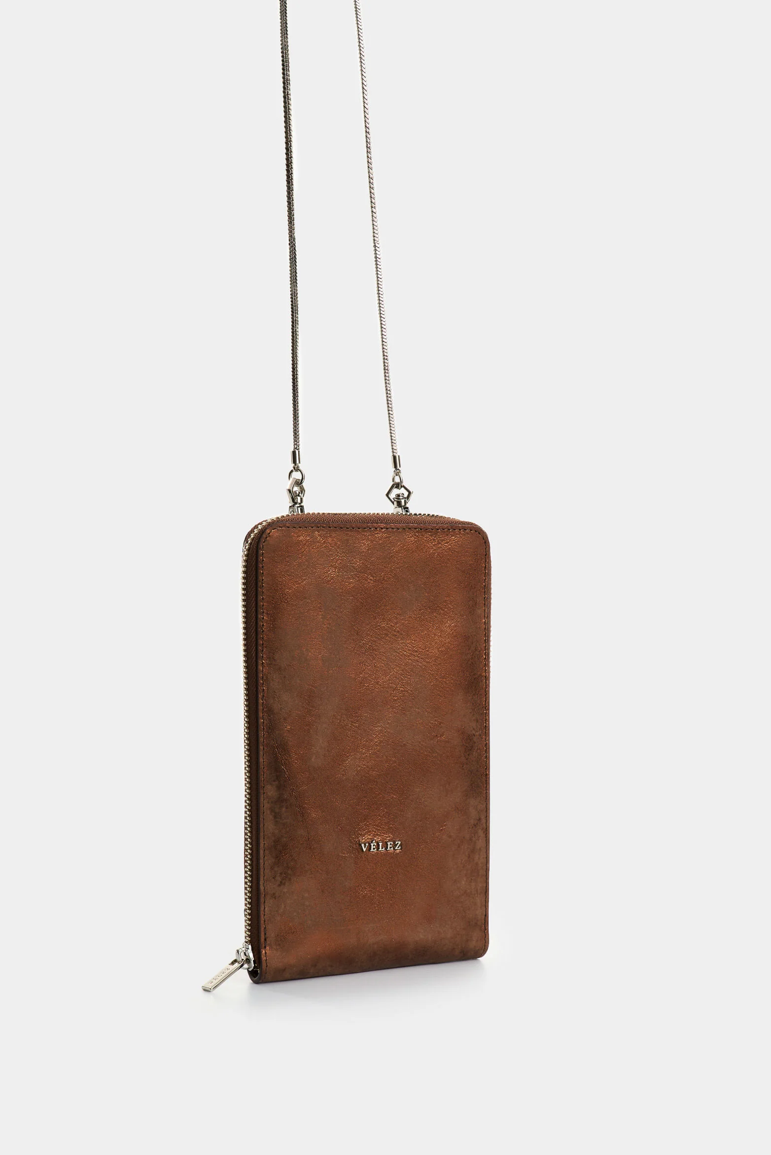 Calas Leather Phone Case with Chain for Women - Image 2