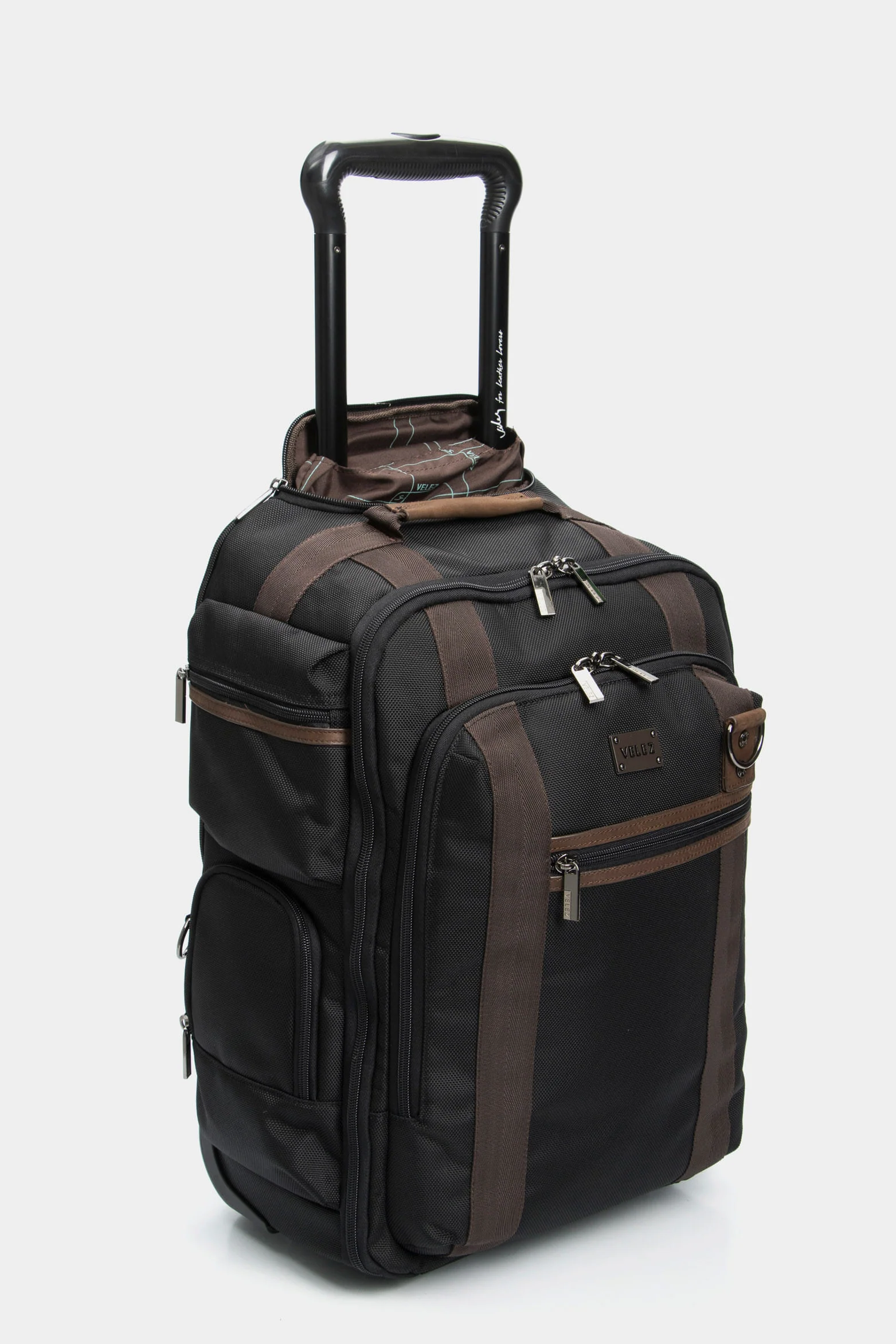 Canvas and Leather Trolley Backpack for Men with Accents - Image 2