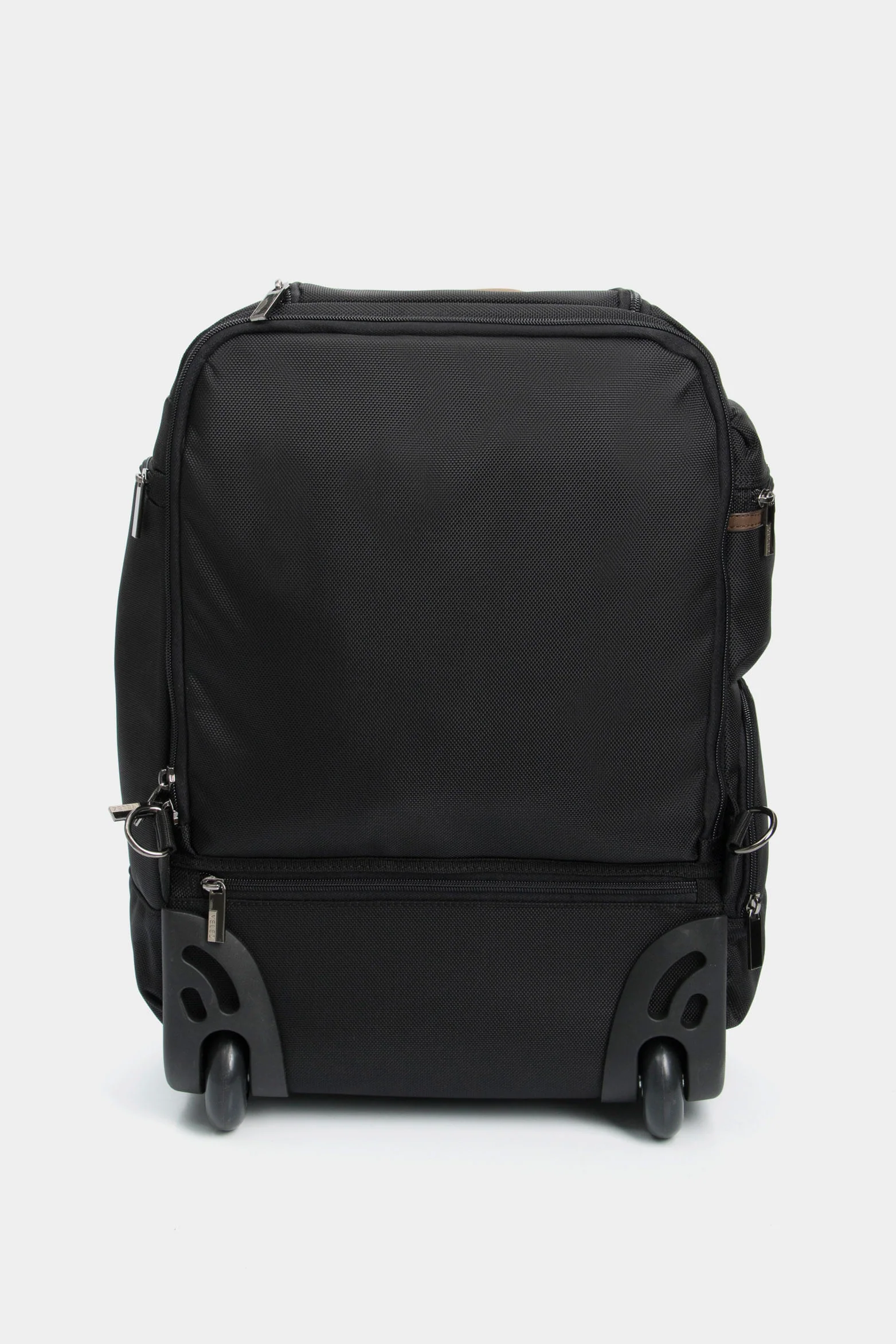 Canvas and Leather Trolley Backpack for Men with Accents - Image 3