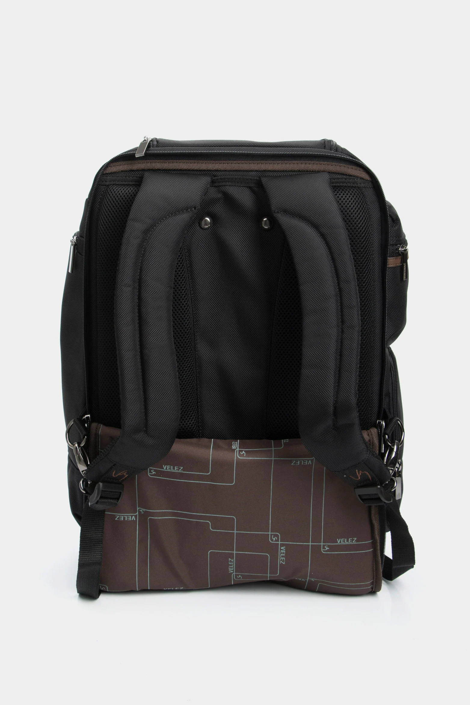 Canvas and Leather Trolley Backpack for Men with Accents - Image 4