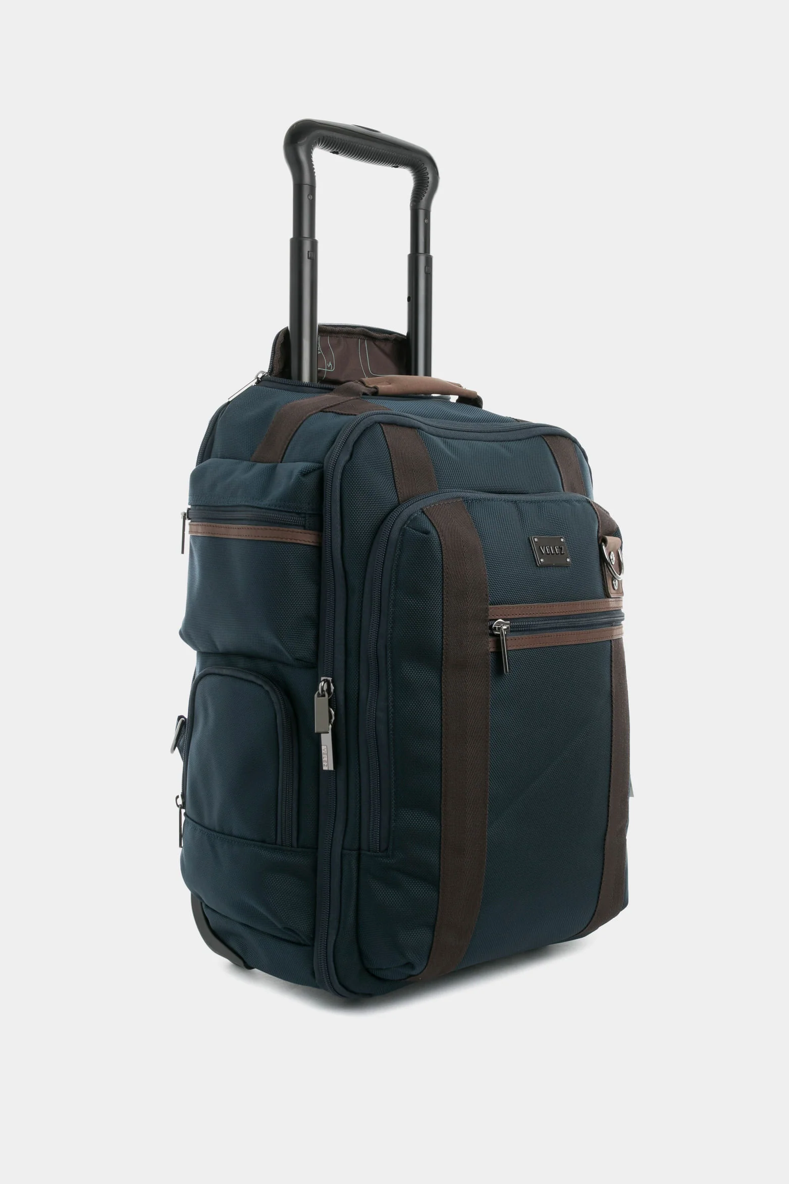 Canvas and Leather Trolley Backpack for Men with Accents - Image 2