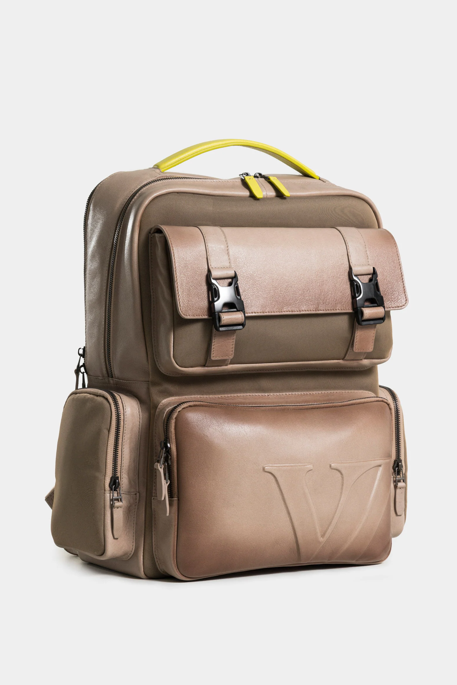 Cassat Leather Backpack with Monogram for Men - Image 2