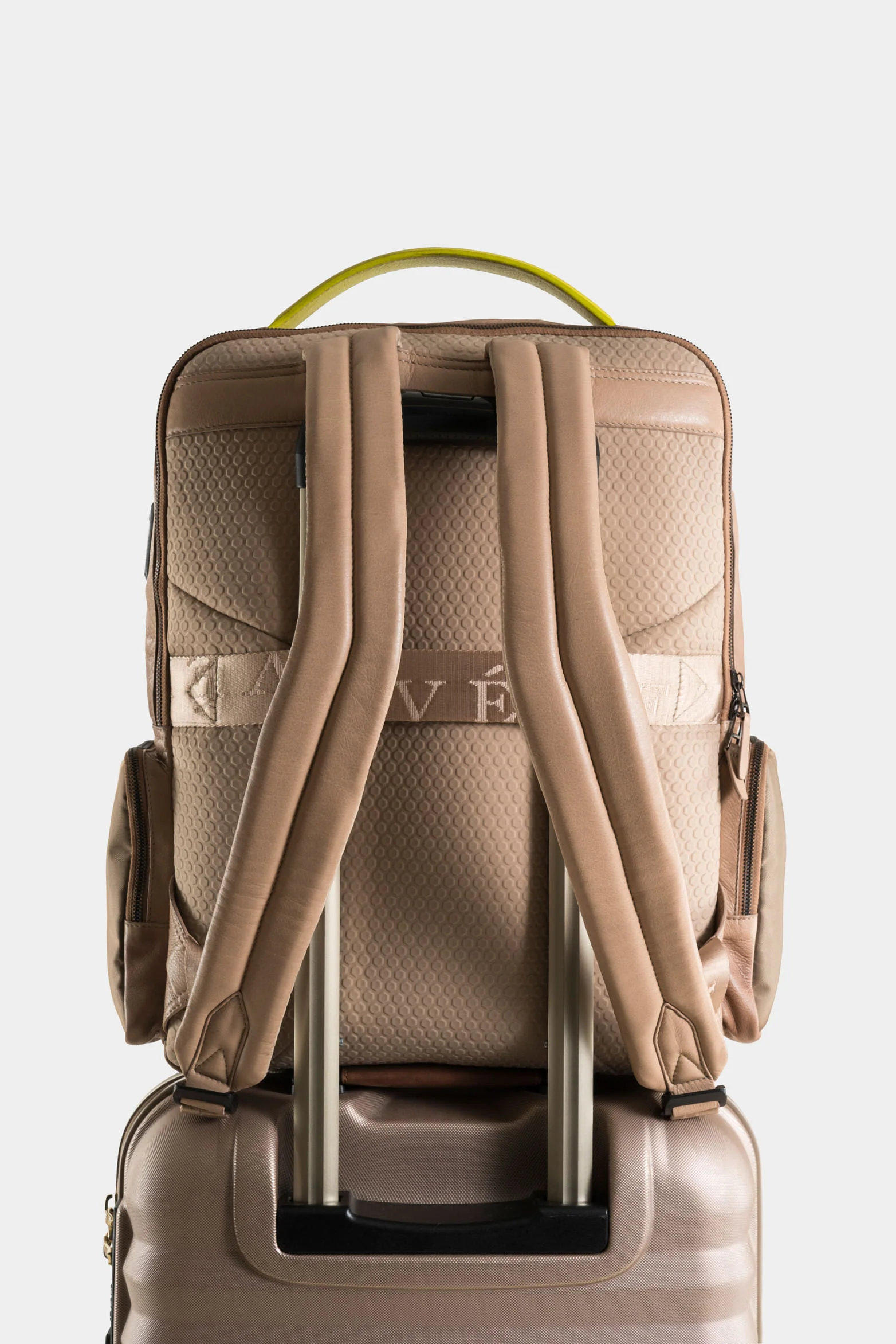 Cassat Leather Backpack with Monogram for Men - Image 3