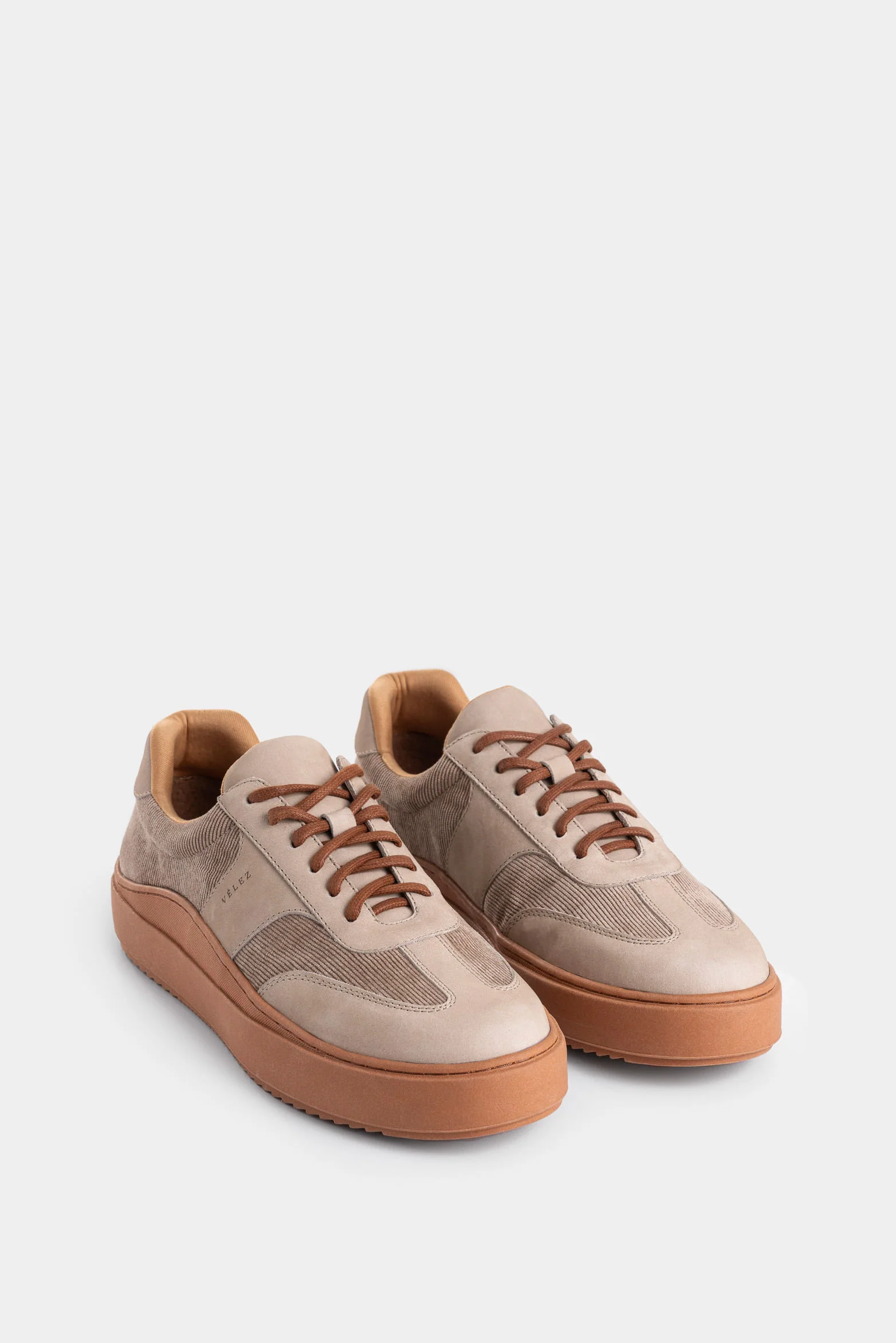 Clima Corduroy and Leather Sneakers for Men Contrast - Image 2