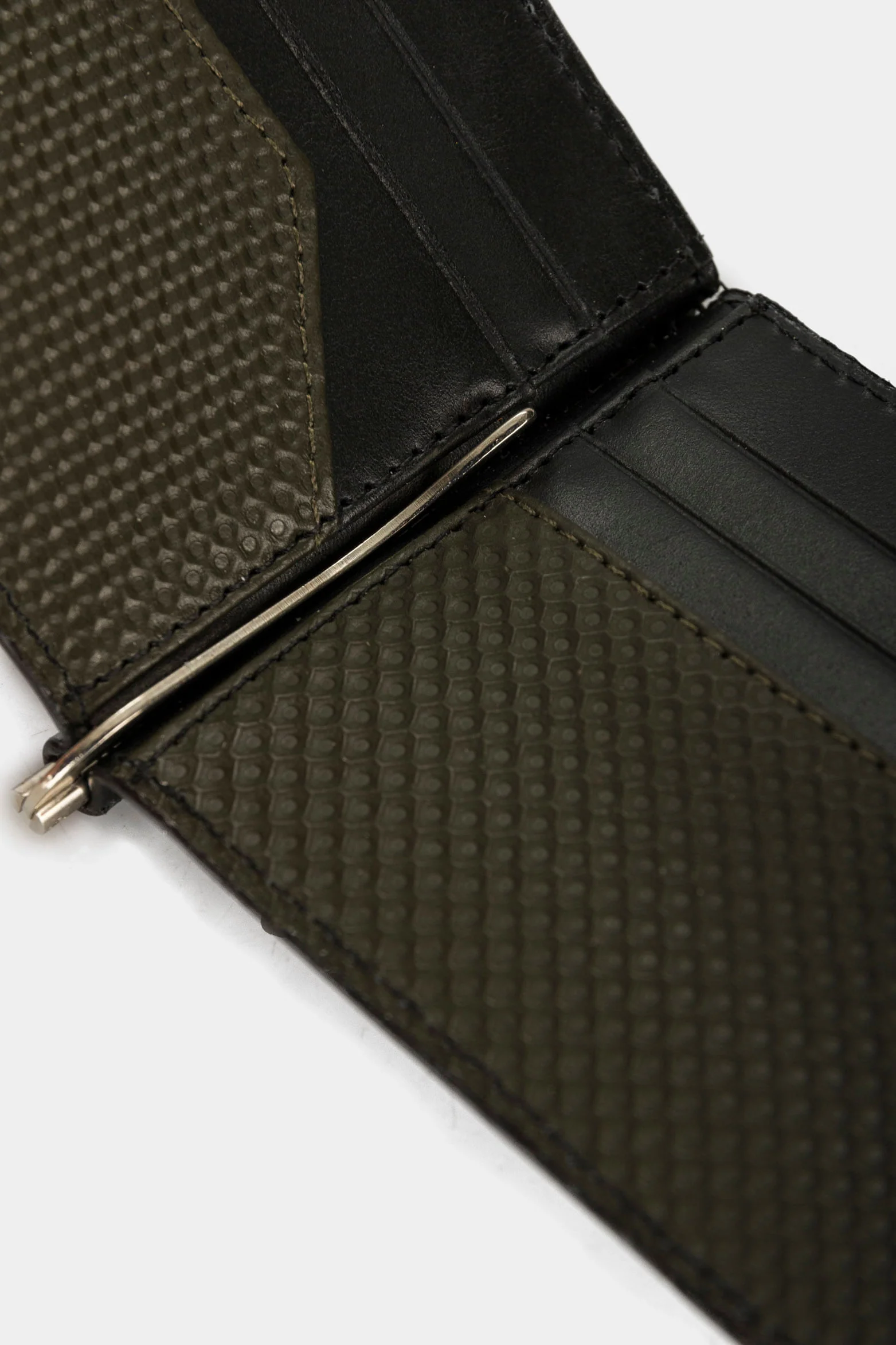 Contrast Leather Card Holder in Black - Image 5