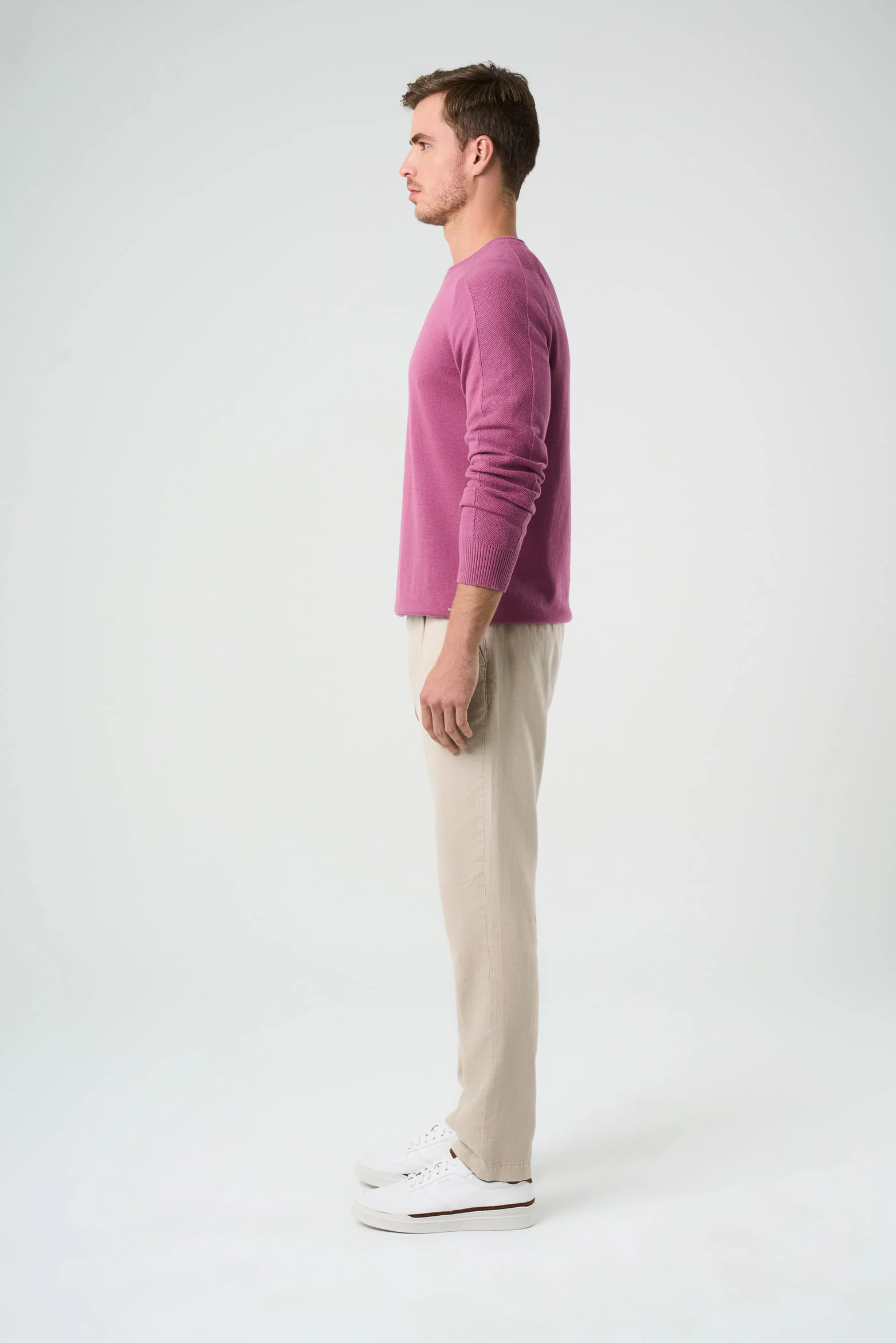 Cotton Knit Sweater Raglan Sleeves - Image 2