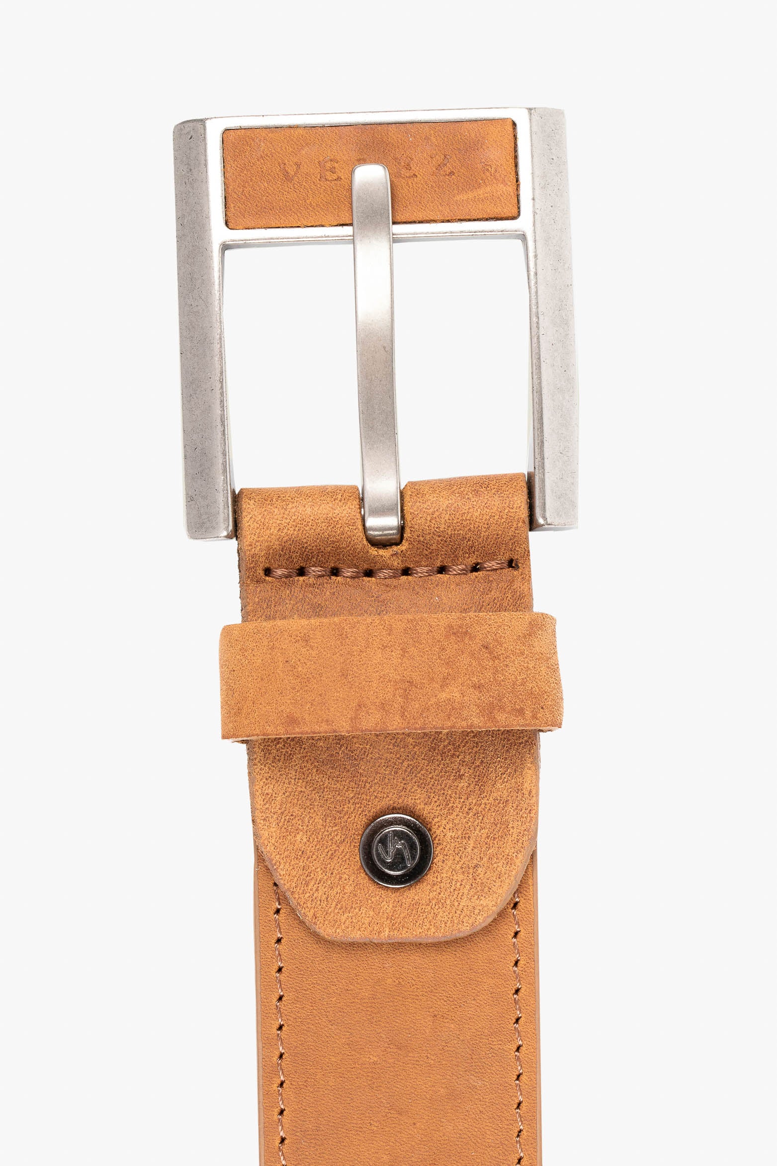 Cyclonde Single-Sided Belt in Smooth Honey-Colored Leather - Image 3