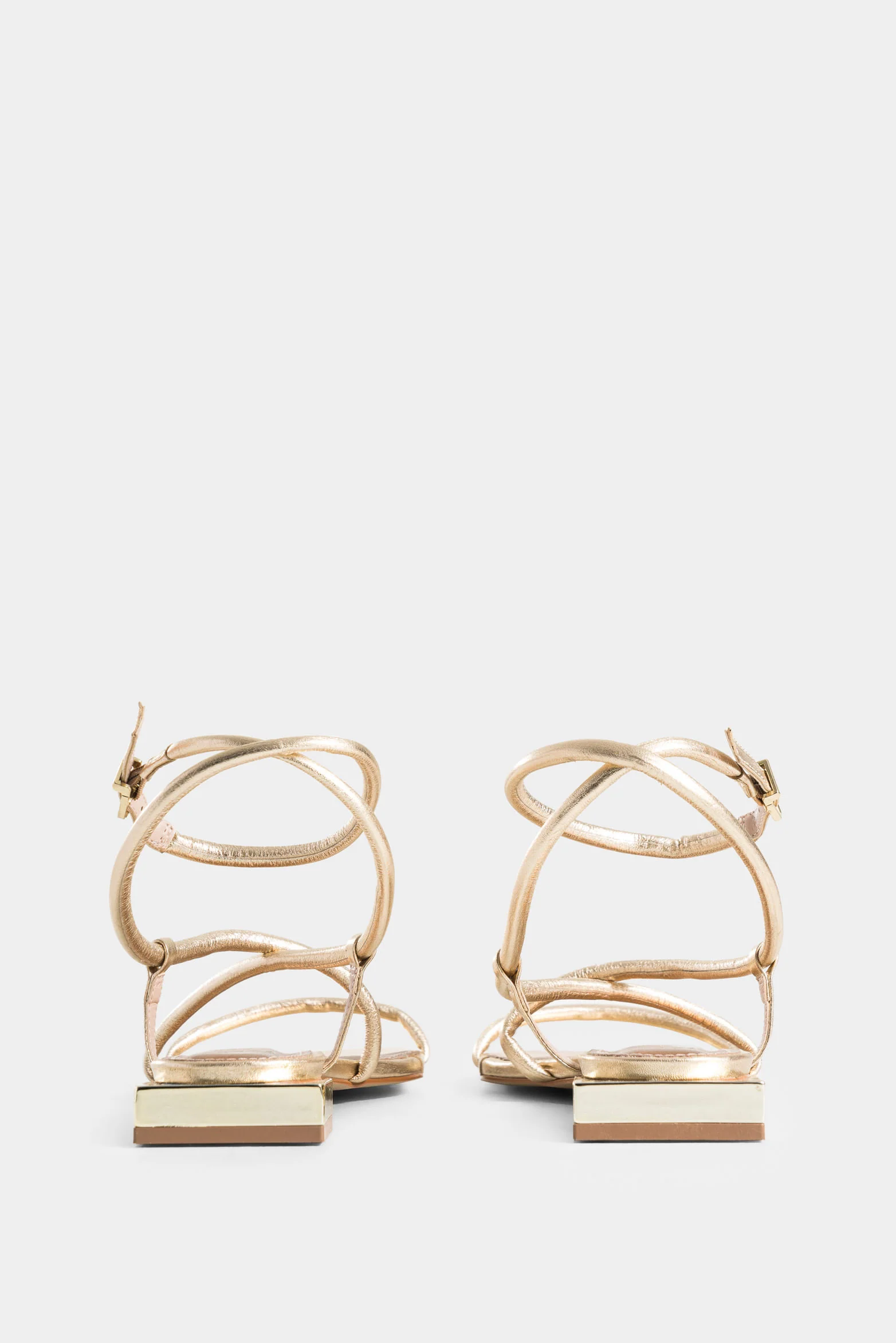 Dawn Flat Leather Sandals for Women with Ankle Tie - Image 3