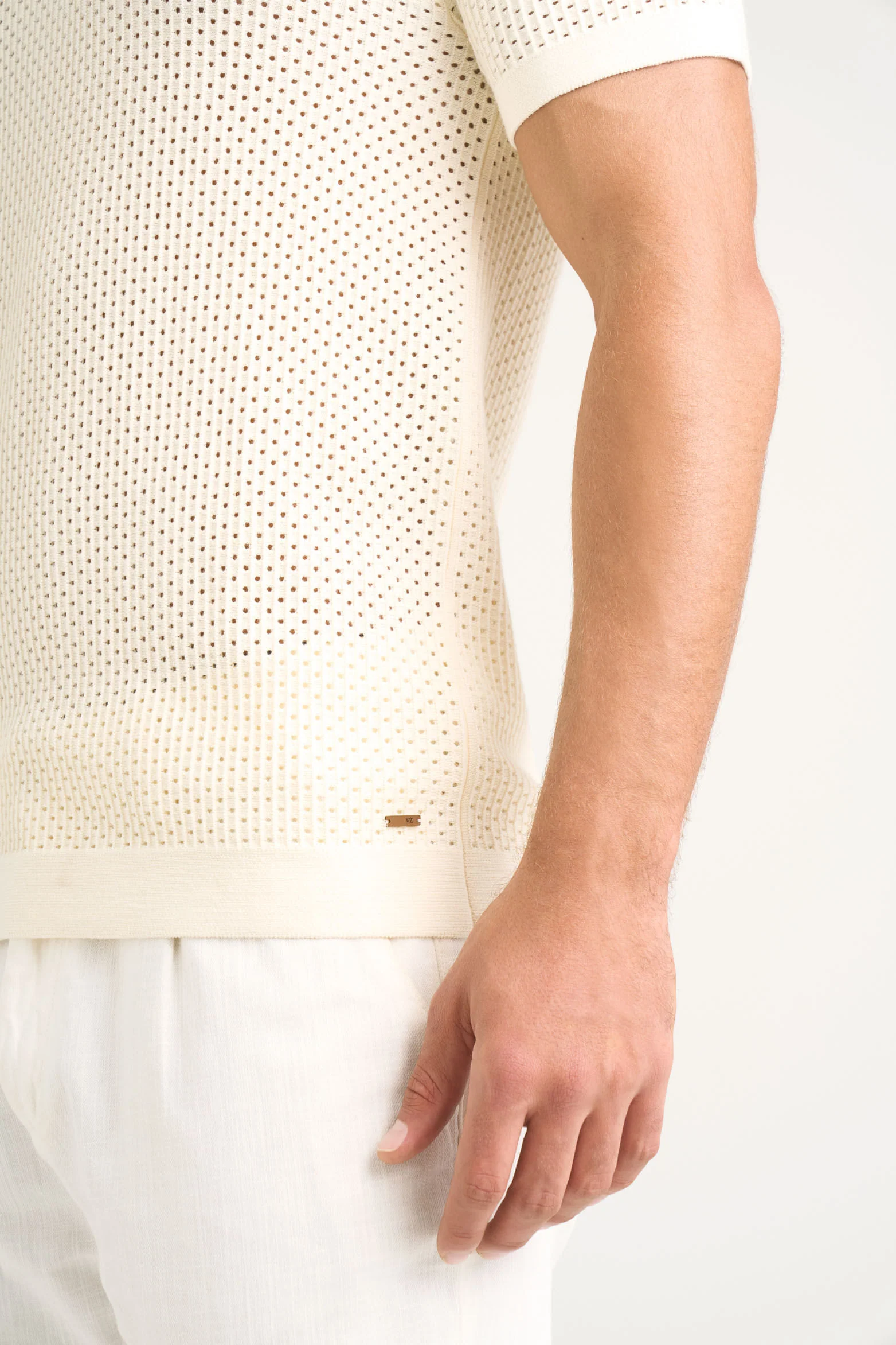 Draco 2.0 Textured Knit Short-Sleeve Polo for Men - Image 5