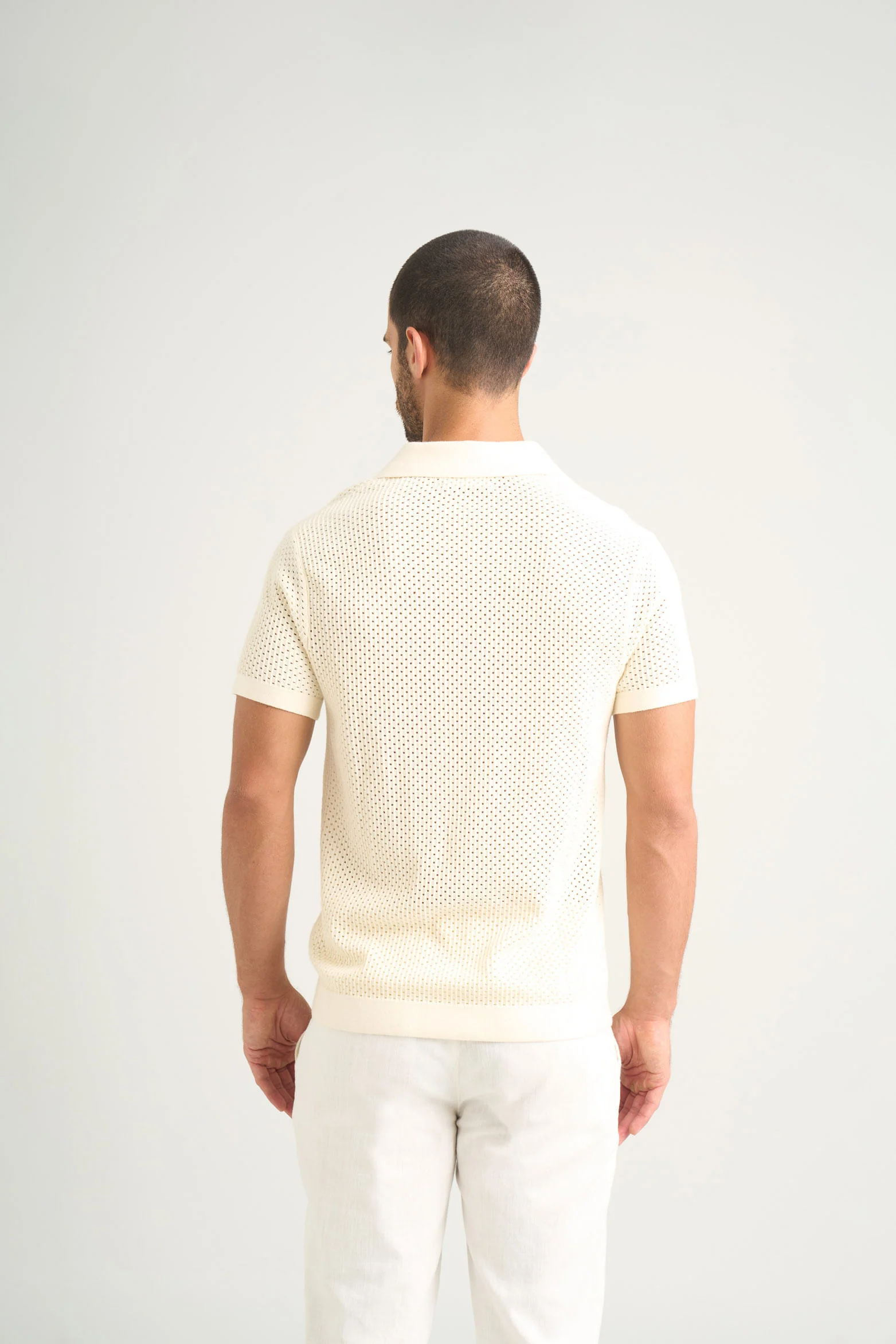 Draco 2.0 Textured Knit Short-Sleeve Polo for Men - Image 6