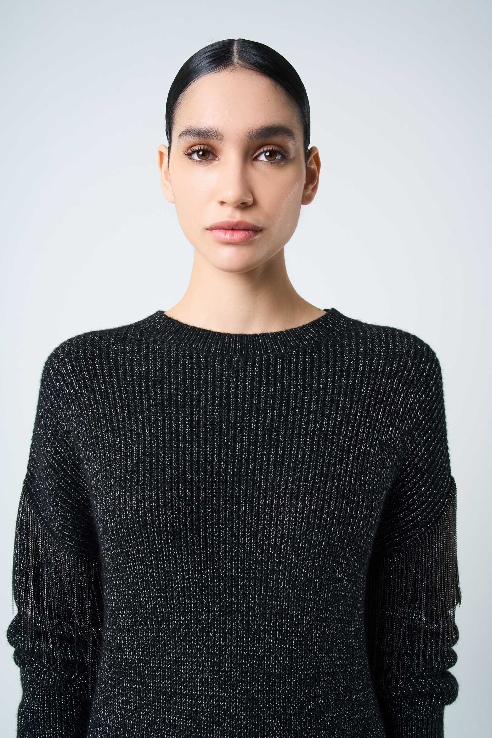 Draco knit sweater for women with fringe and millaré details - Image 6