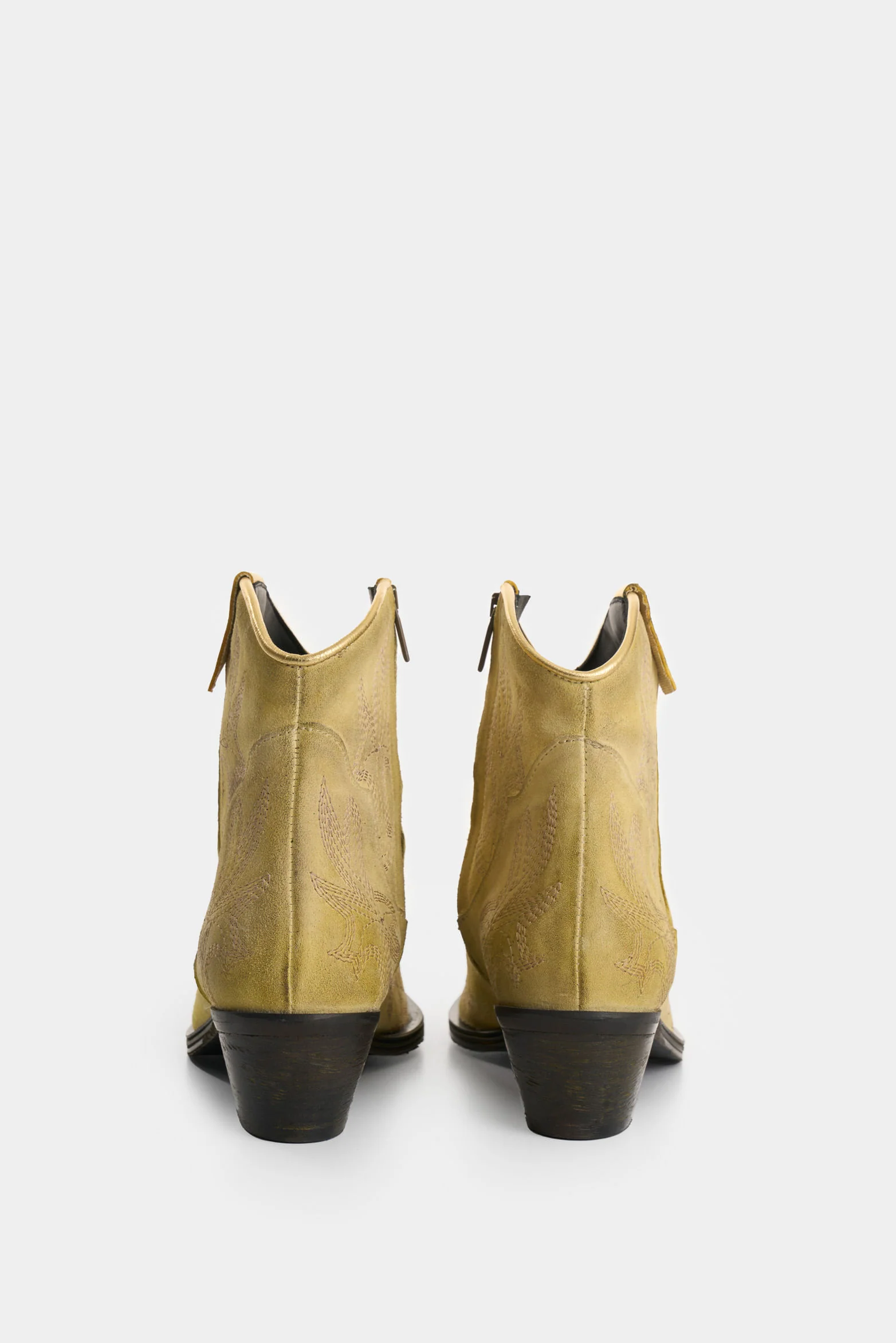 Dune women's leather ankle boots with an aged finish - Image 3