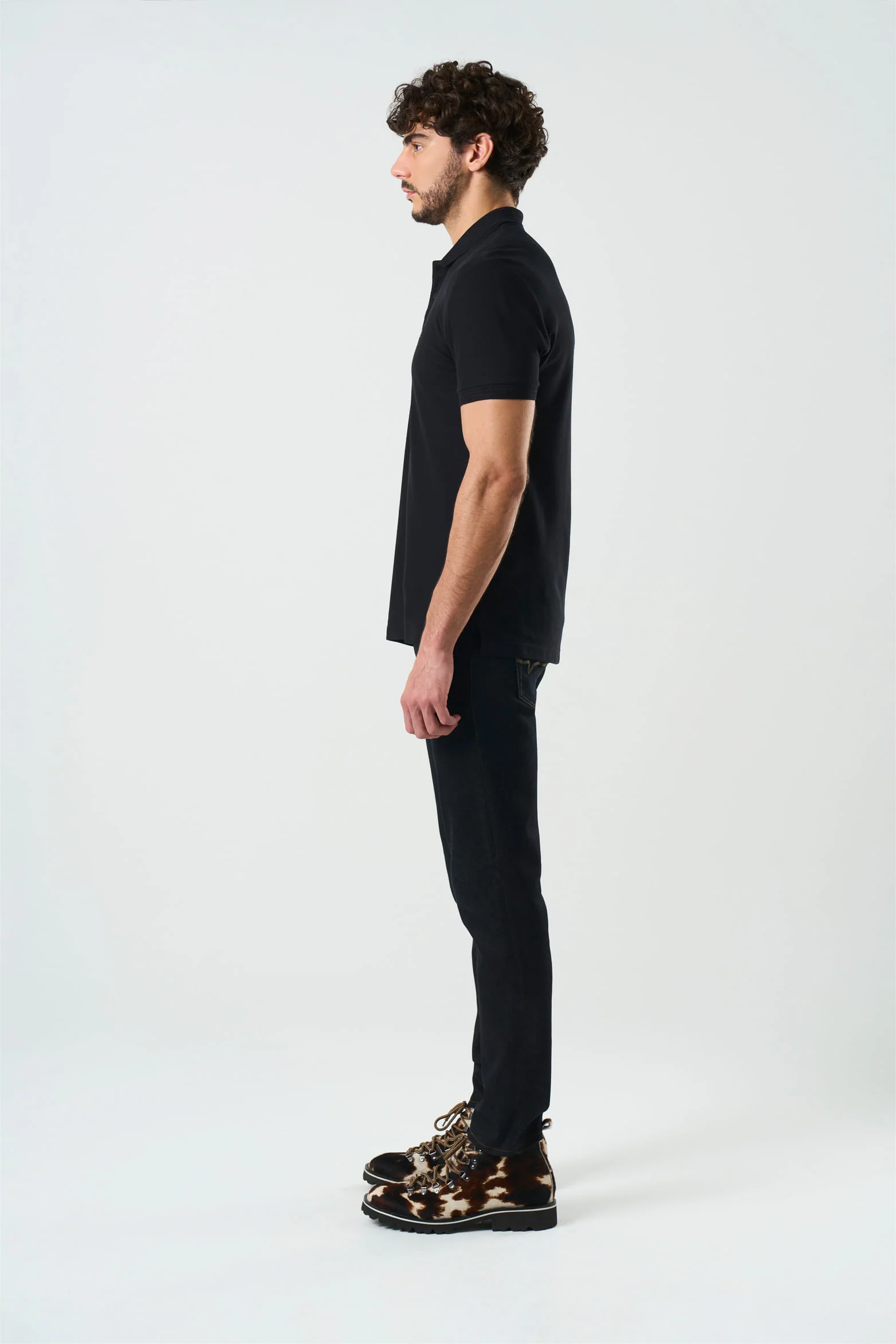 Essential Textured Short Sleeve Polo for Men - Image 2