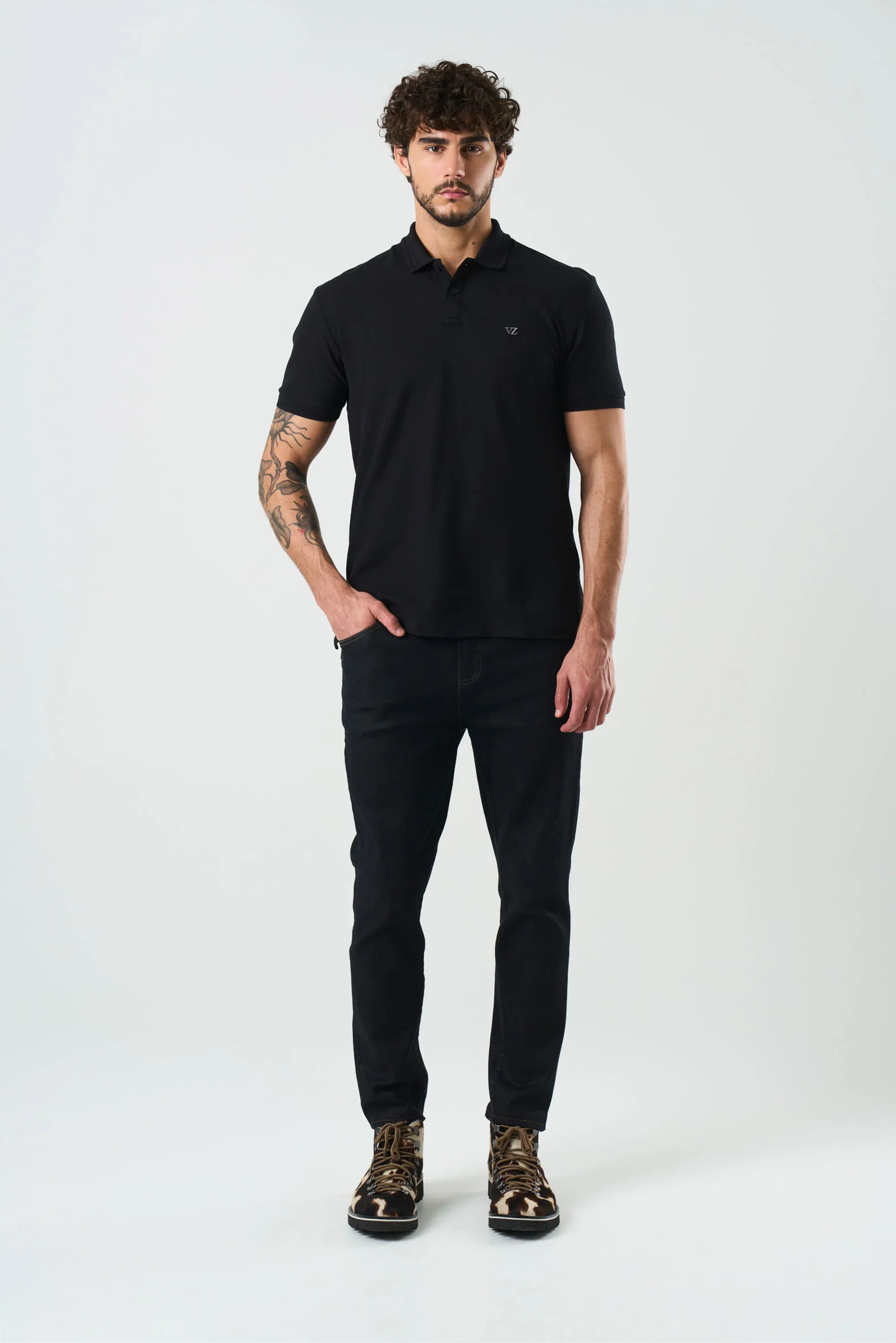 Essential Textured Short Sleeve Polo for Men - Image 4