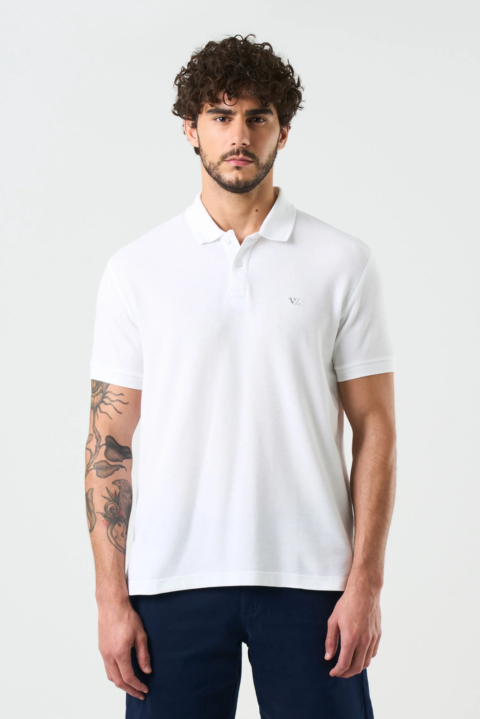 Essential Textured Short Sleeve Polo for Men