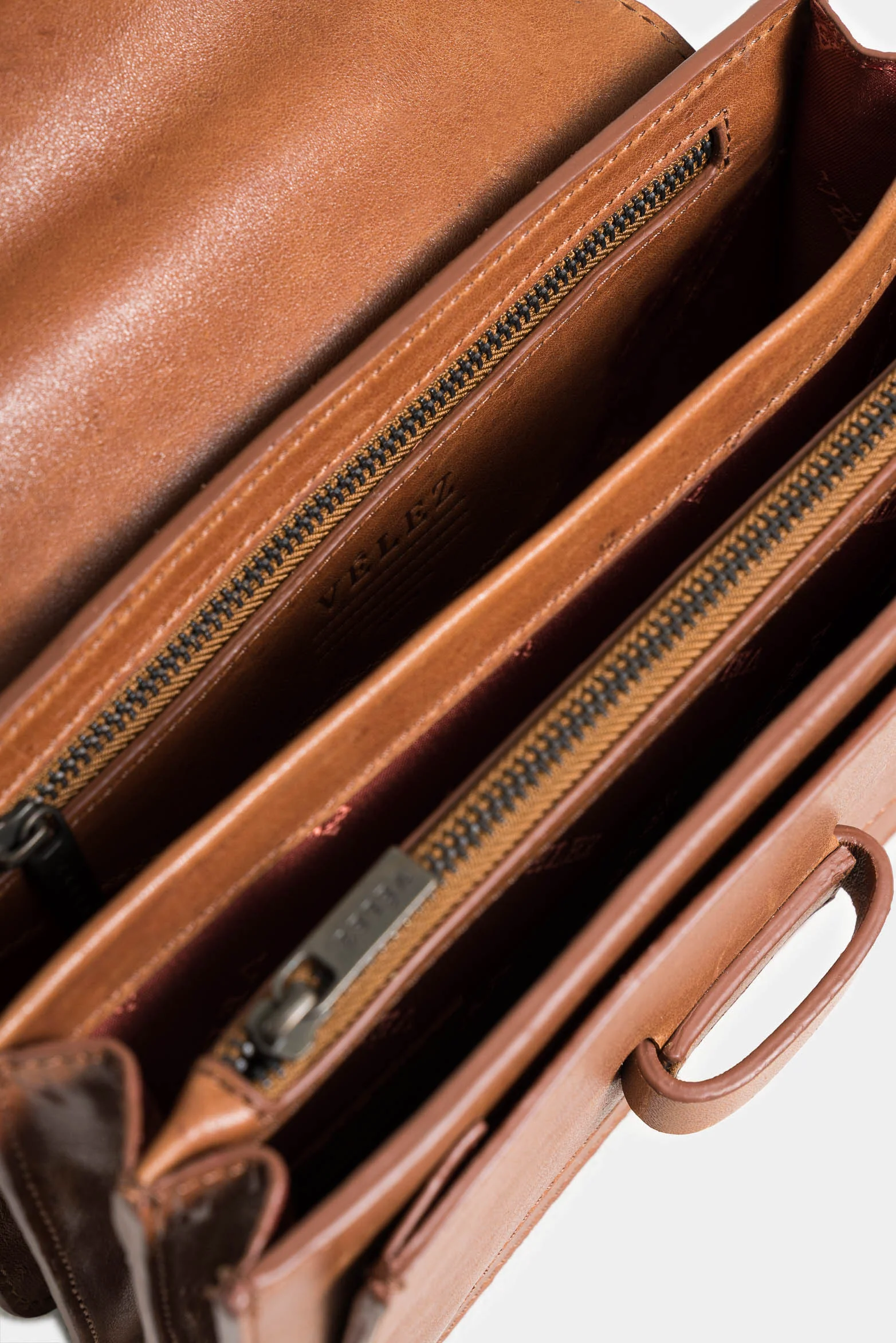 Garniel Mini Bowling BagLeather for Women with Braided Handle - Image 5