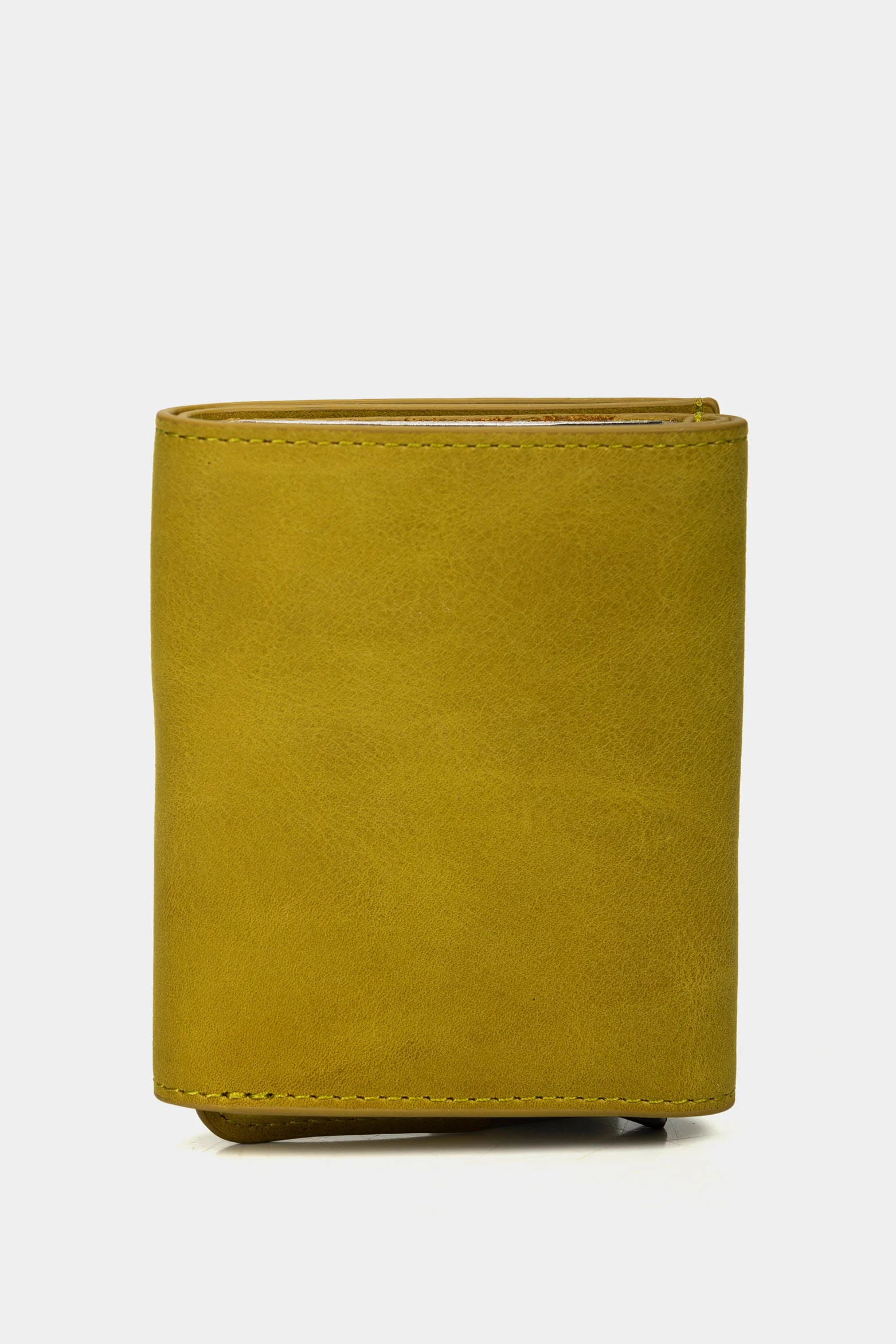 Garry Tech Leather Card Holder in Lime - Image 3