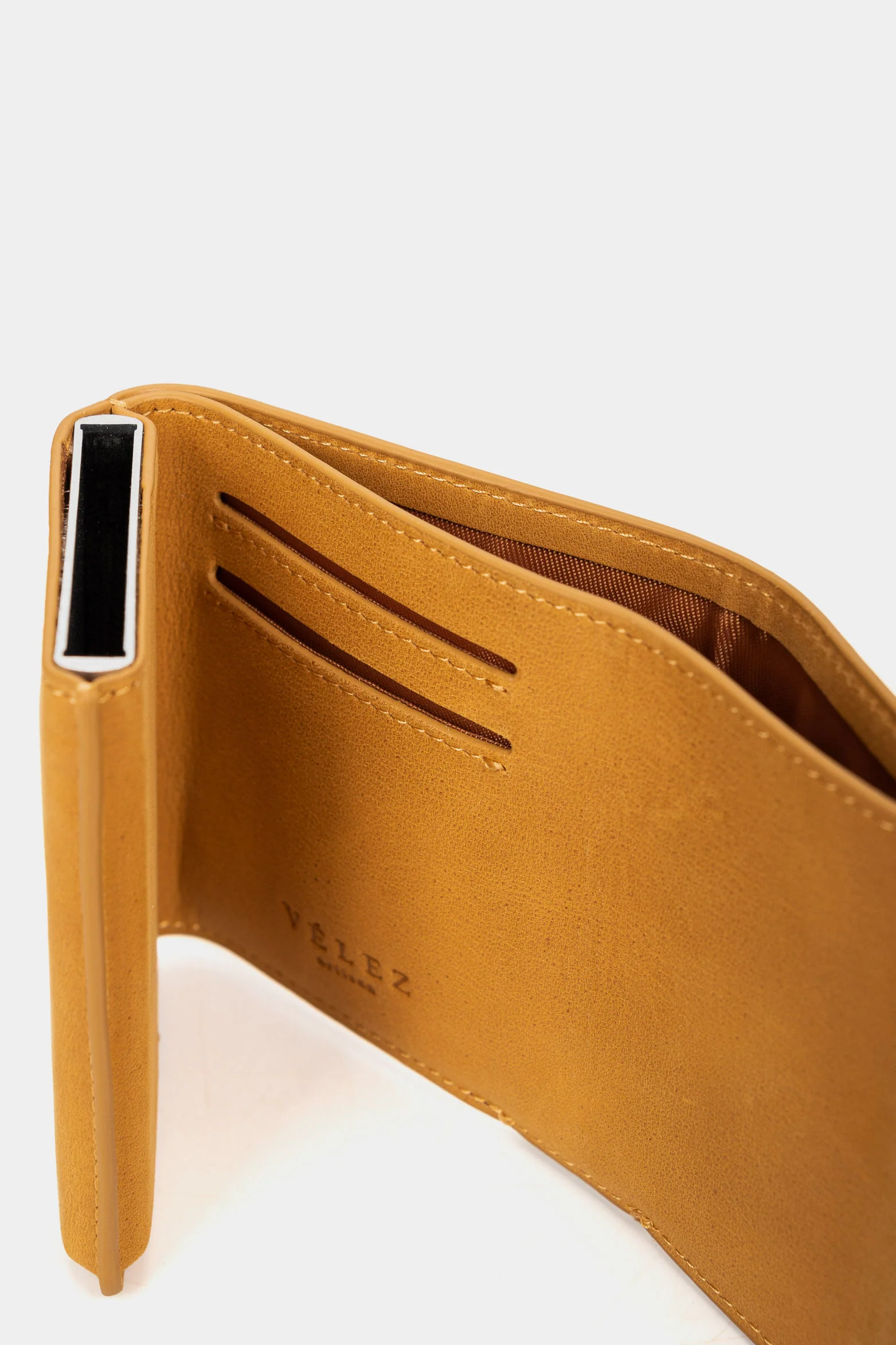 Garry Tech Leather Card Holder in Mustard - Image 5