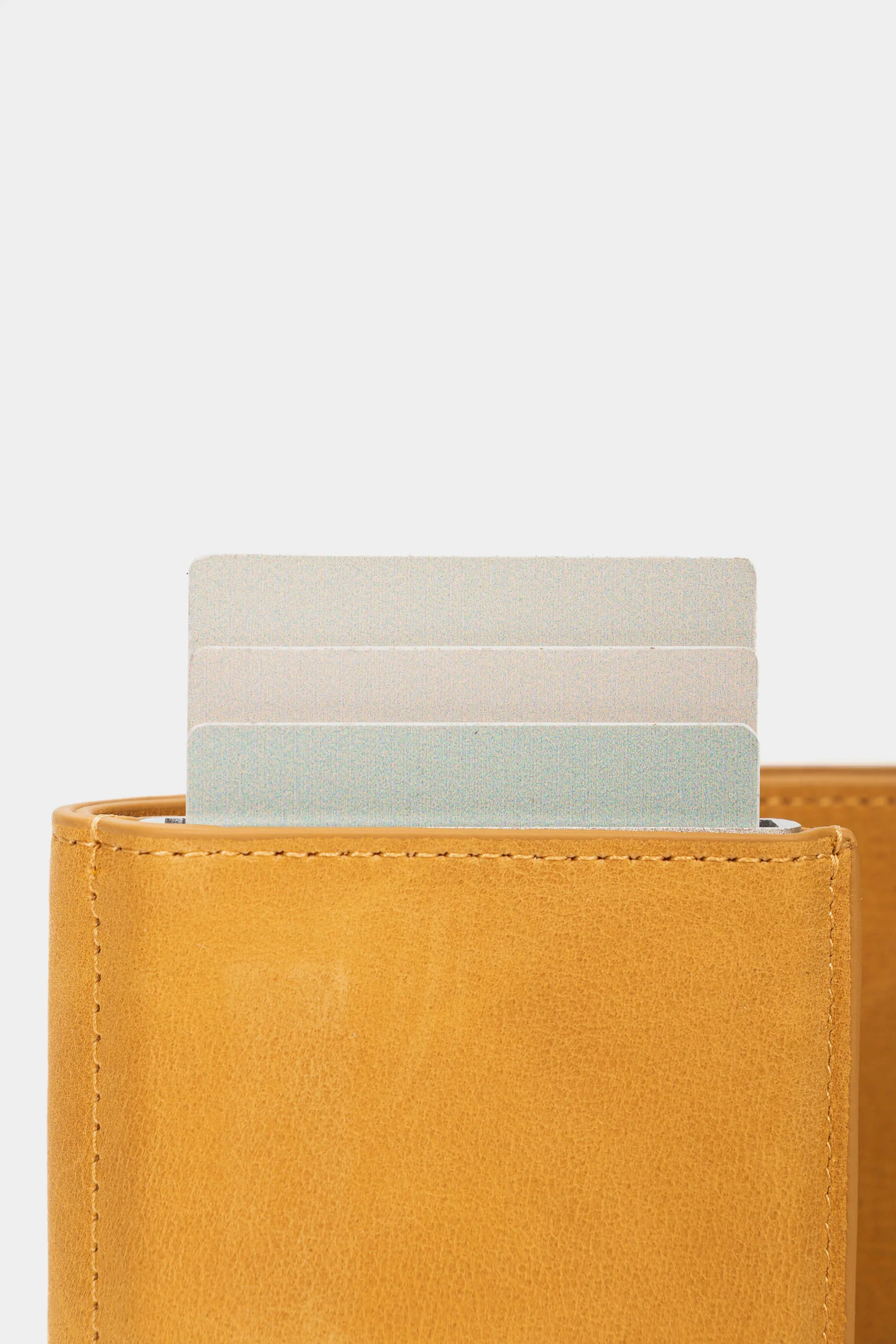 Garry Tech Leather Card Holder in Mustard - Image 6