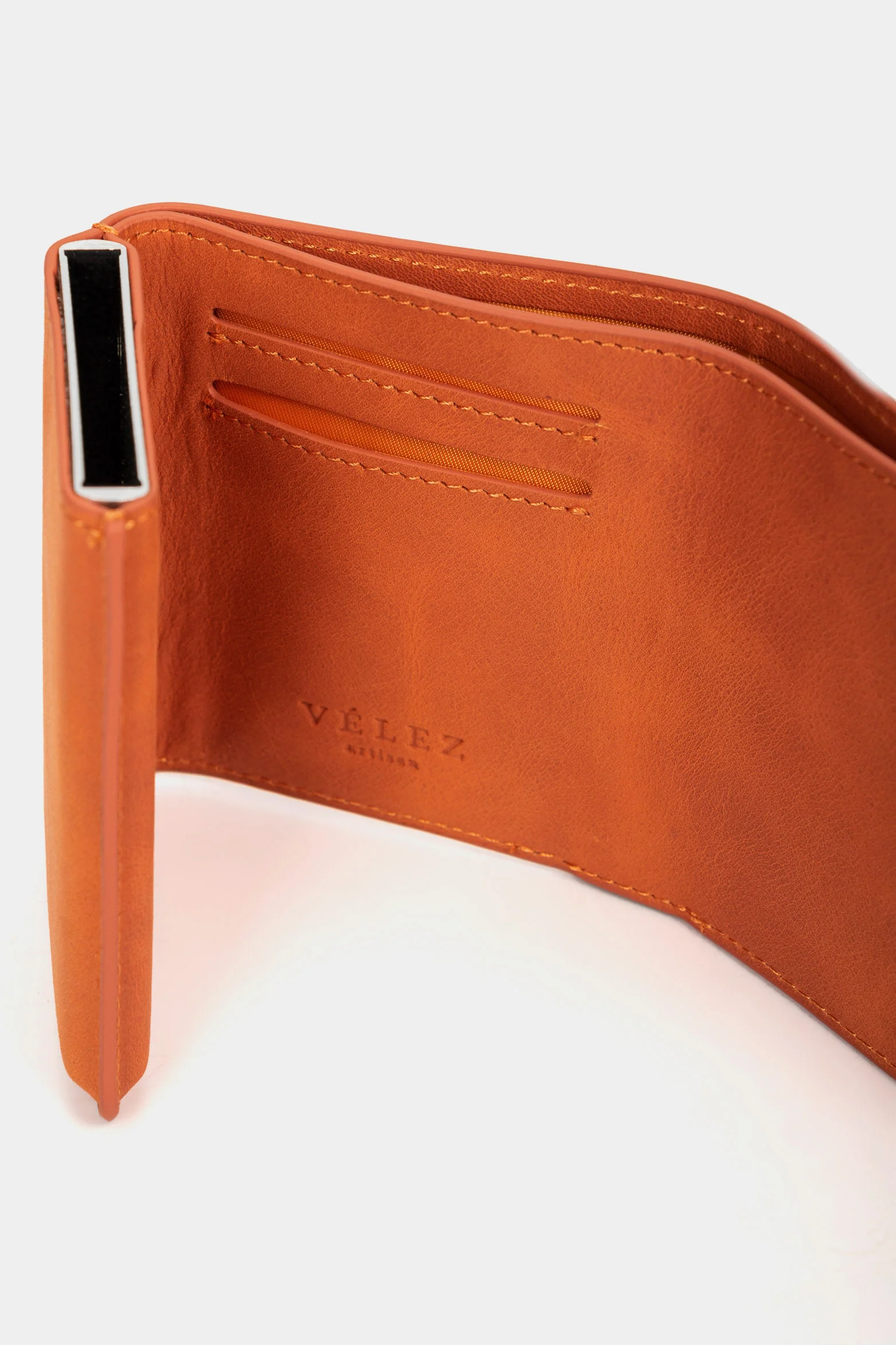 Garry Tech Leather Card Holder in Orange - Image 5
