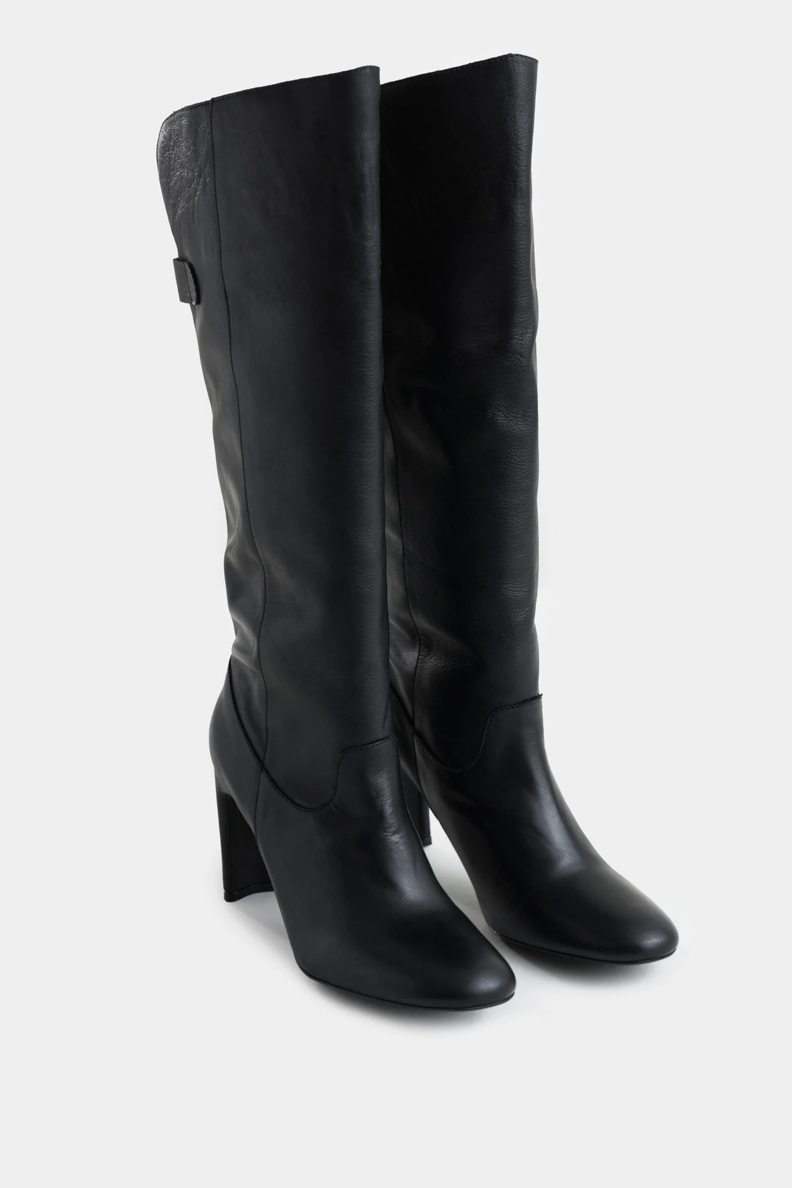 High-Cut White Leather Boots for Women - Image 2