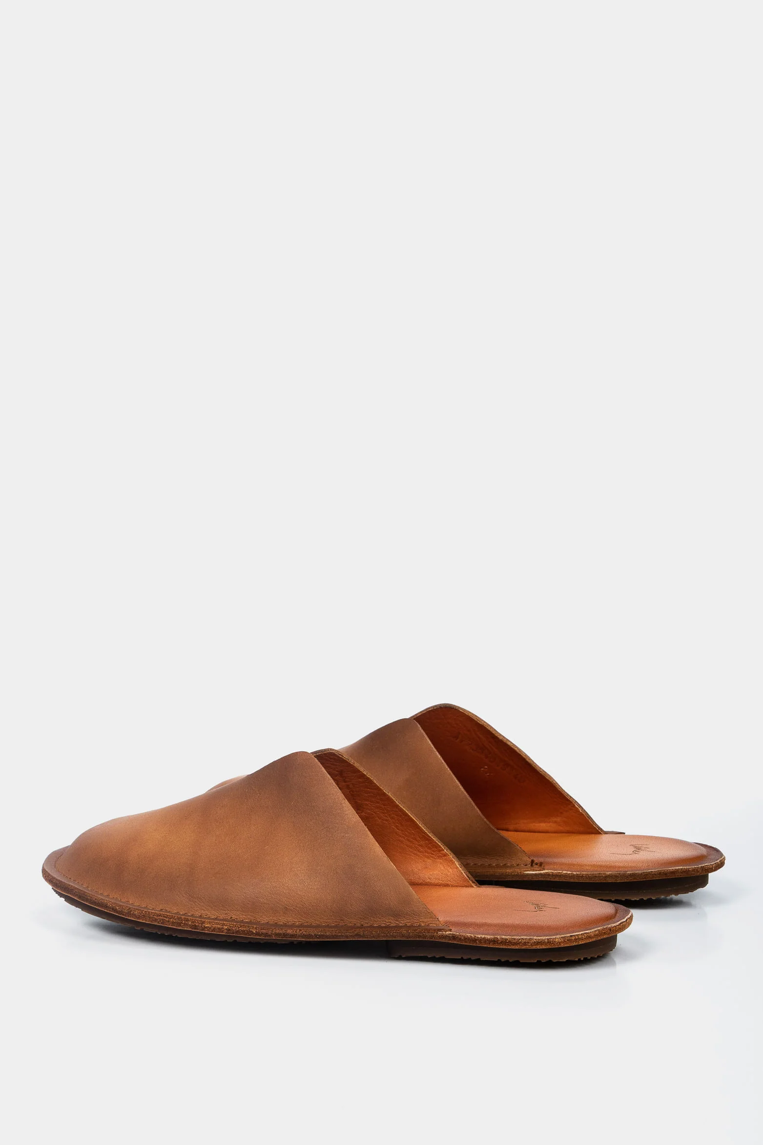 Home Mule in Smooth Honey-Colored Leather - Image 3