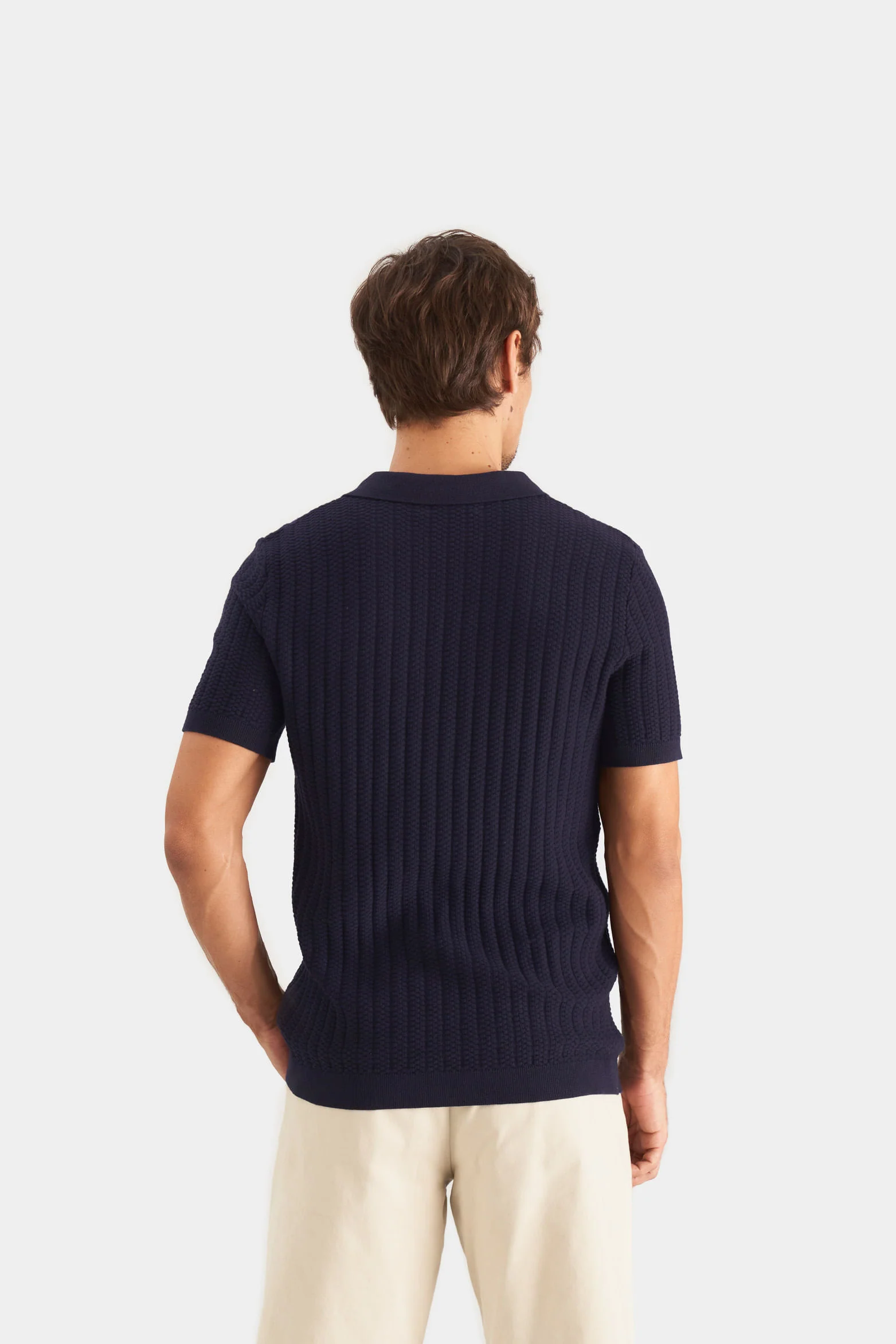 Hori Textu Knit Polo for Men - Image 5