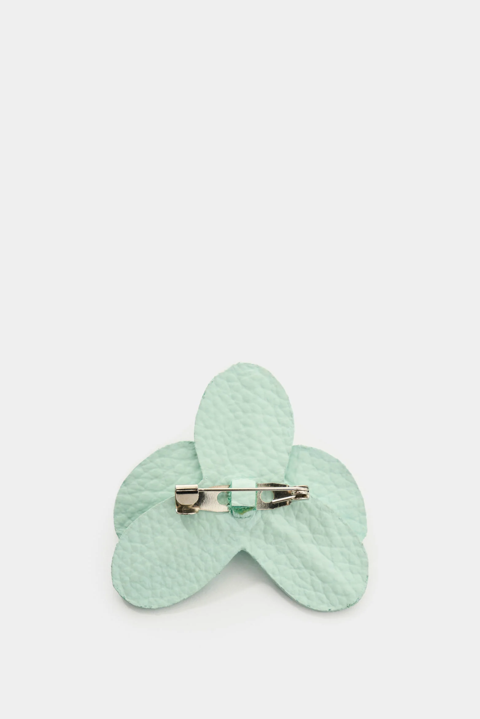 Large leather orchid brooch for women - Image 3