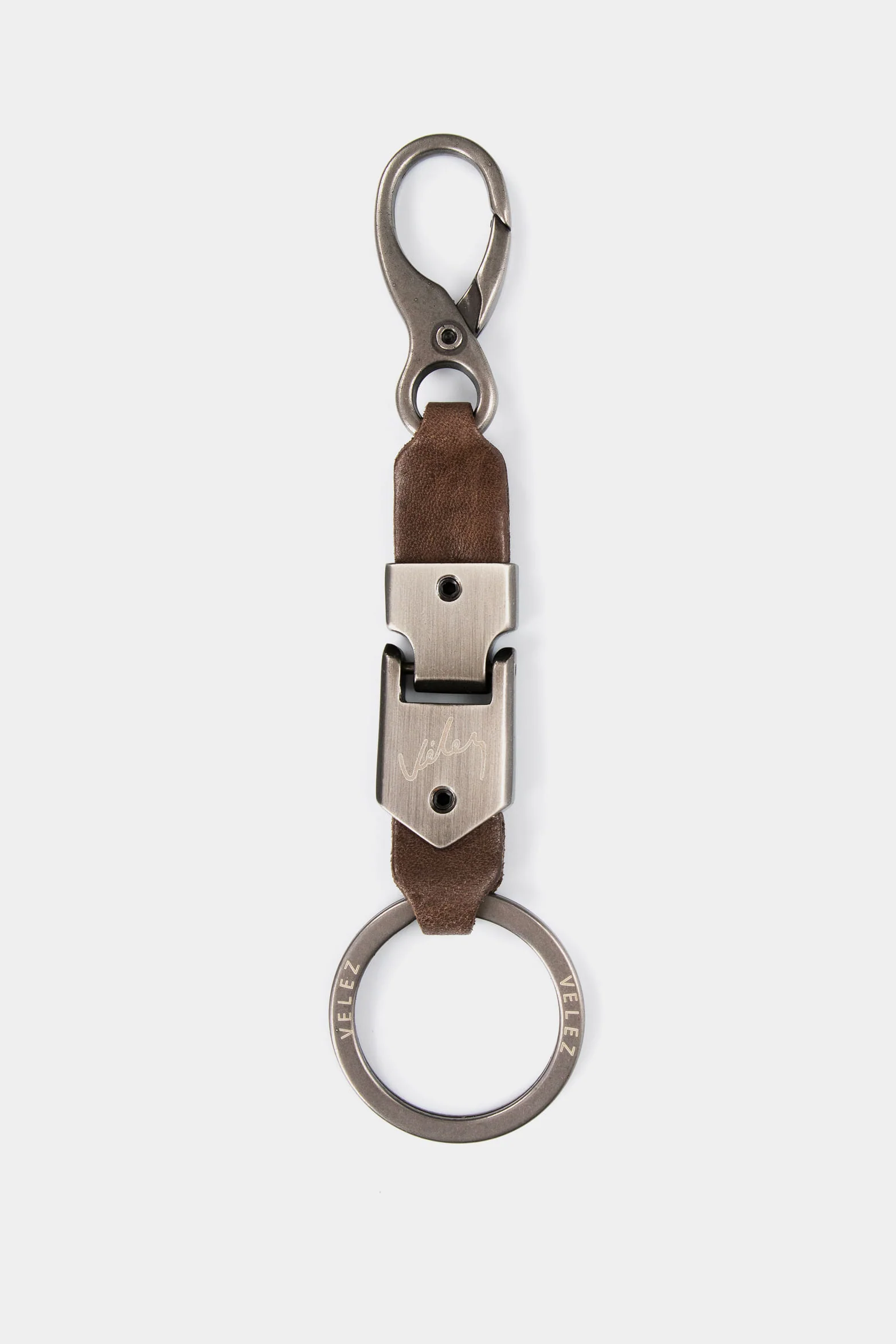 Leather carabiner keychain - Image 2