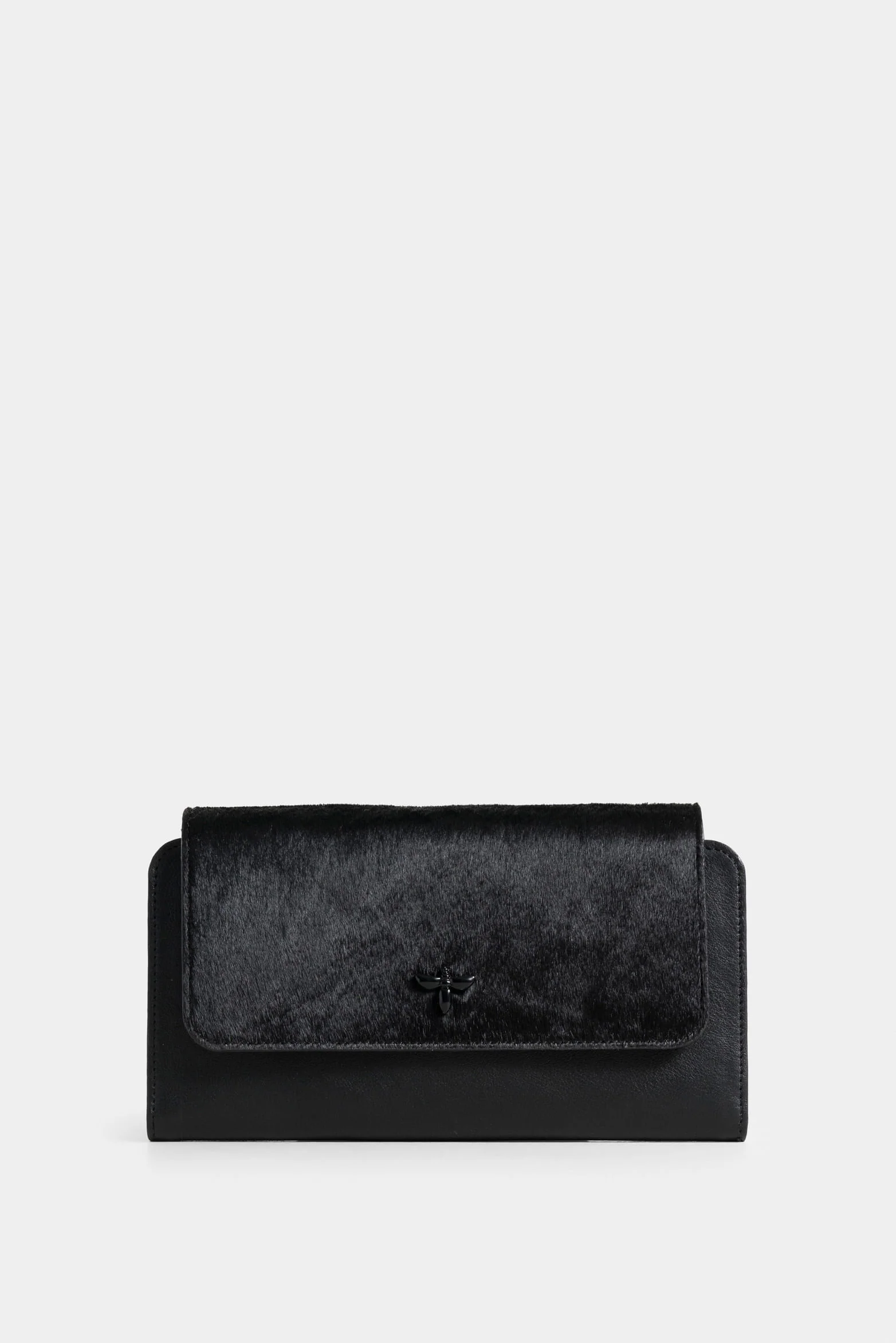 Leather Checkbook Holder with Bee Stamp for Women