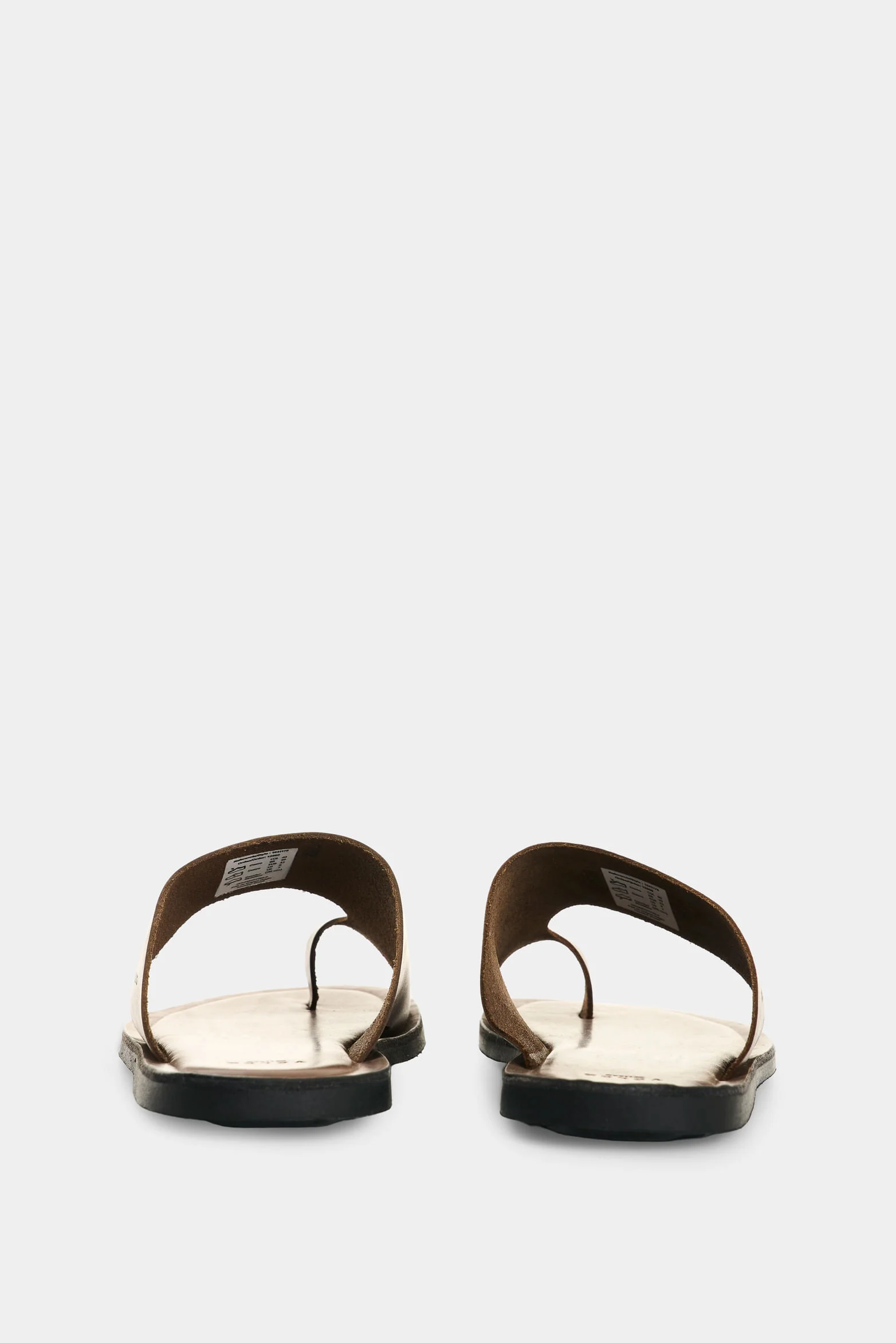 Leather Flat Sandals for Men Shell - Image 3