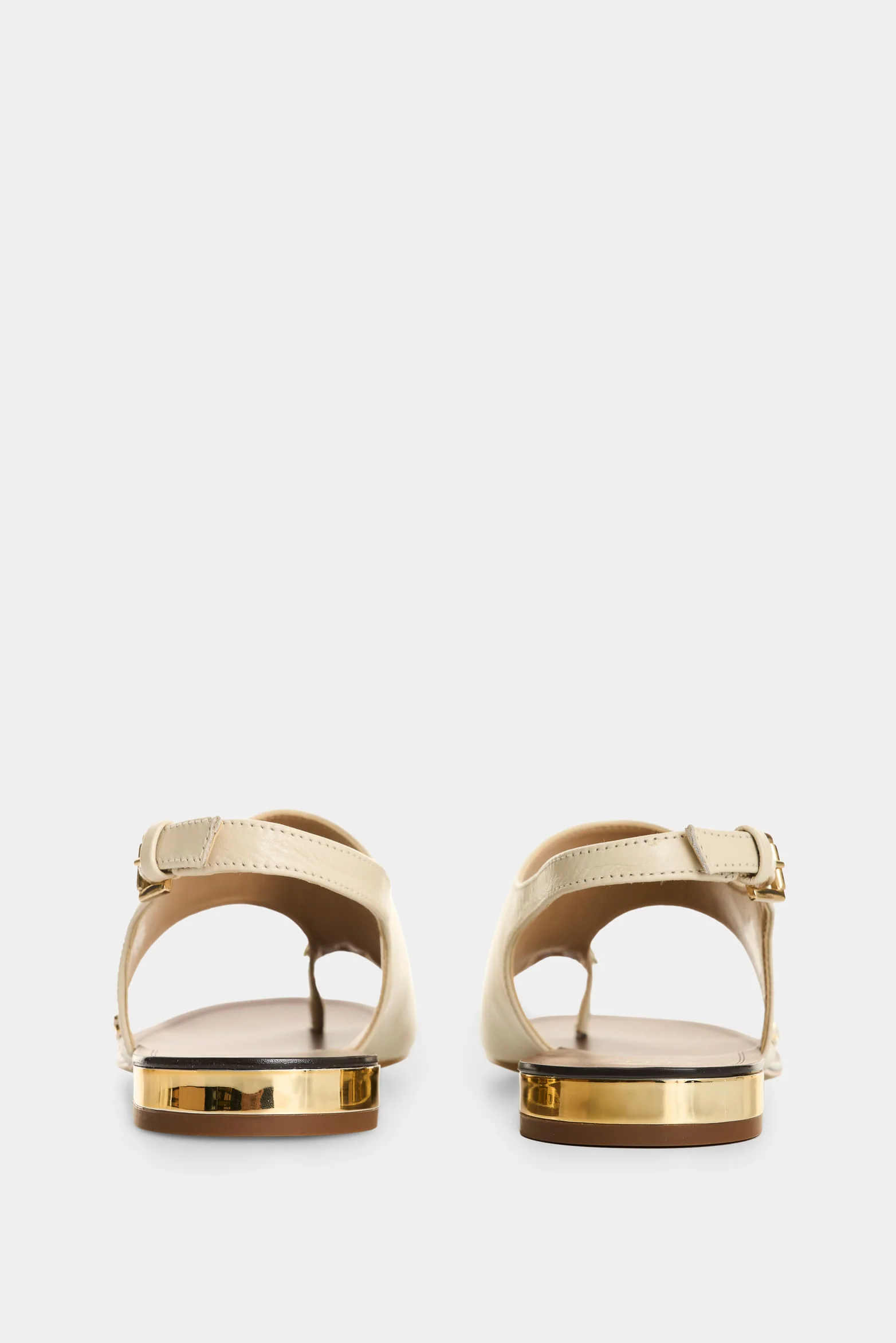 Leather Flat Sandals for Women Aqua - Image 3