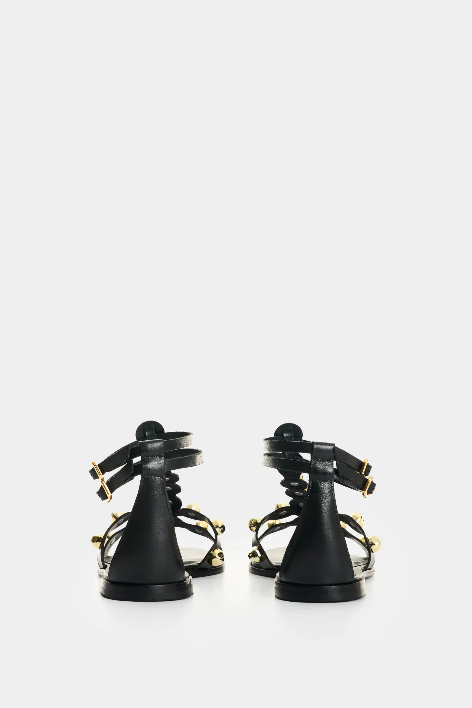 Leather Flat Sandals for Women Shell - Image 3