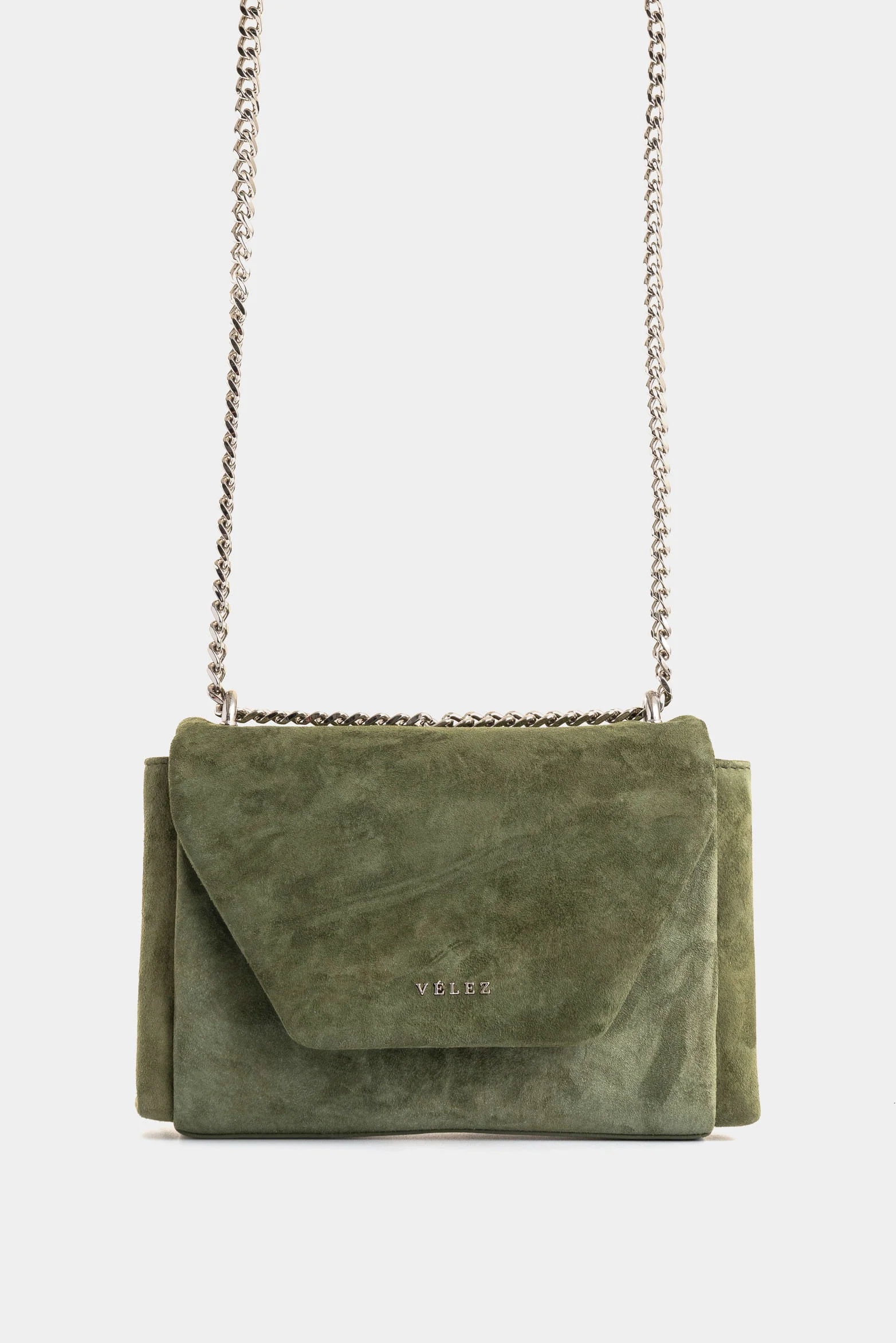 Lili 2.0 suede leather bowling bag for women with chain detail