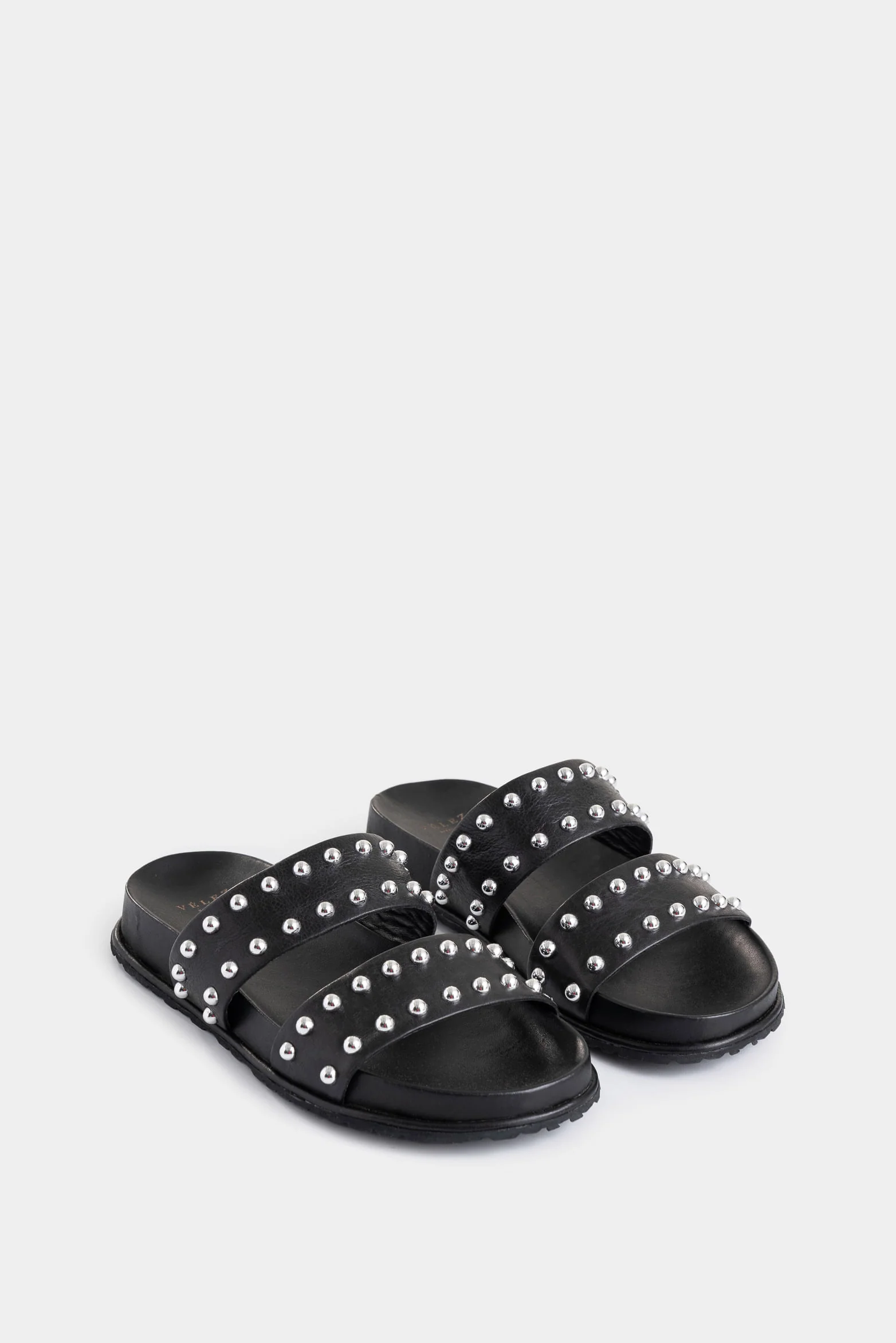 Lisboa Flat Leather Sandals for Women with Studs - Image 2