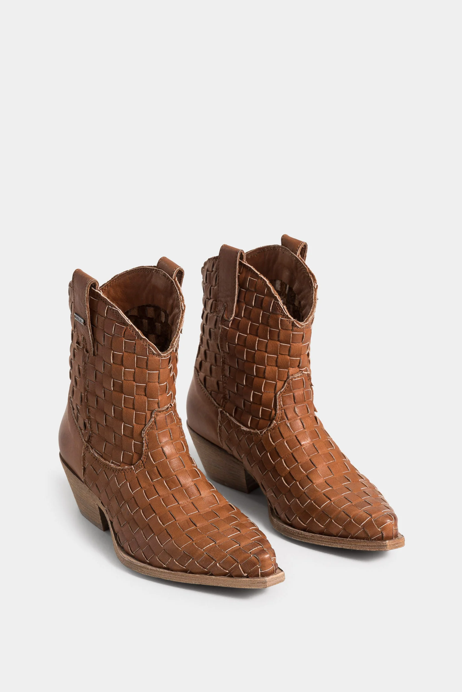 Luze Woven Leather Ankle Boots for Women - Image 2